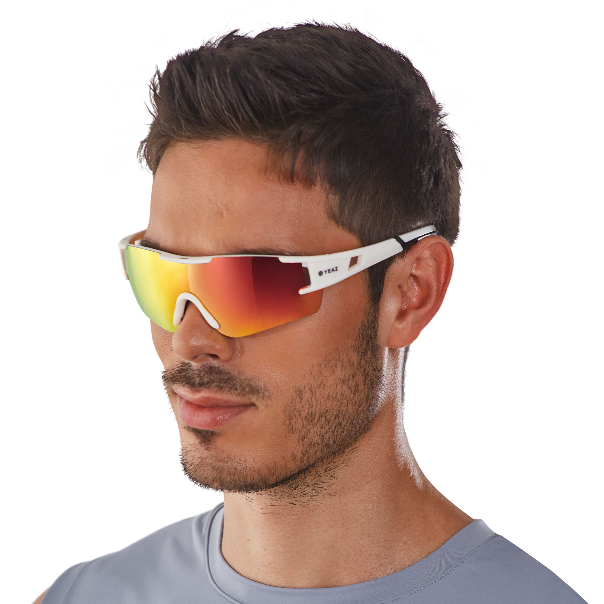 YEAZ Sportbrille »Sport-Sonnenbrille Creme White/Pink SUNBLOW«