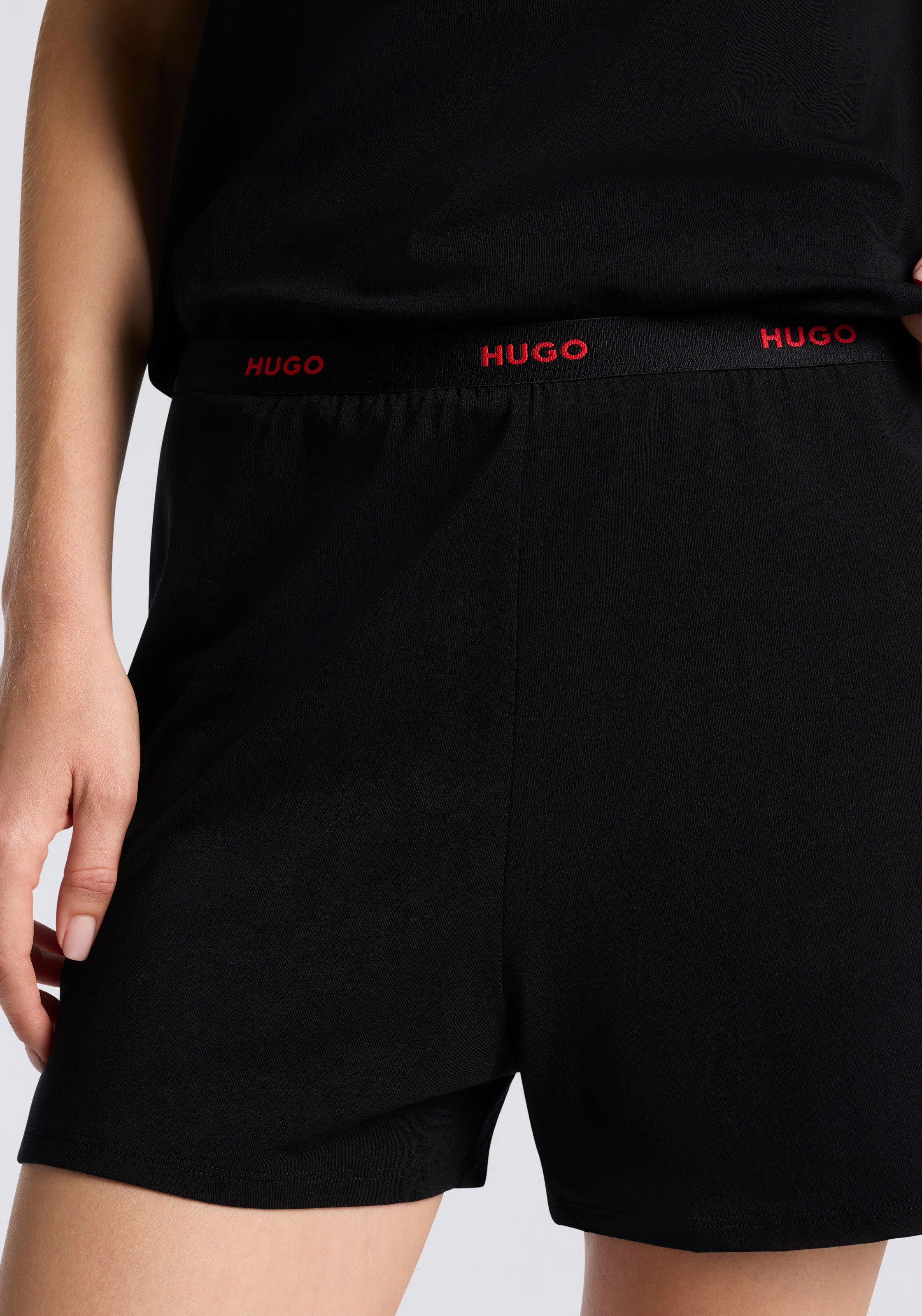 HUGO Underwear Schlafshorts, Hugo Logo-Elastikbund