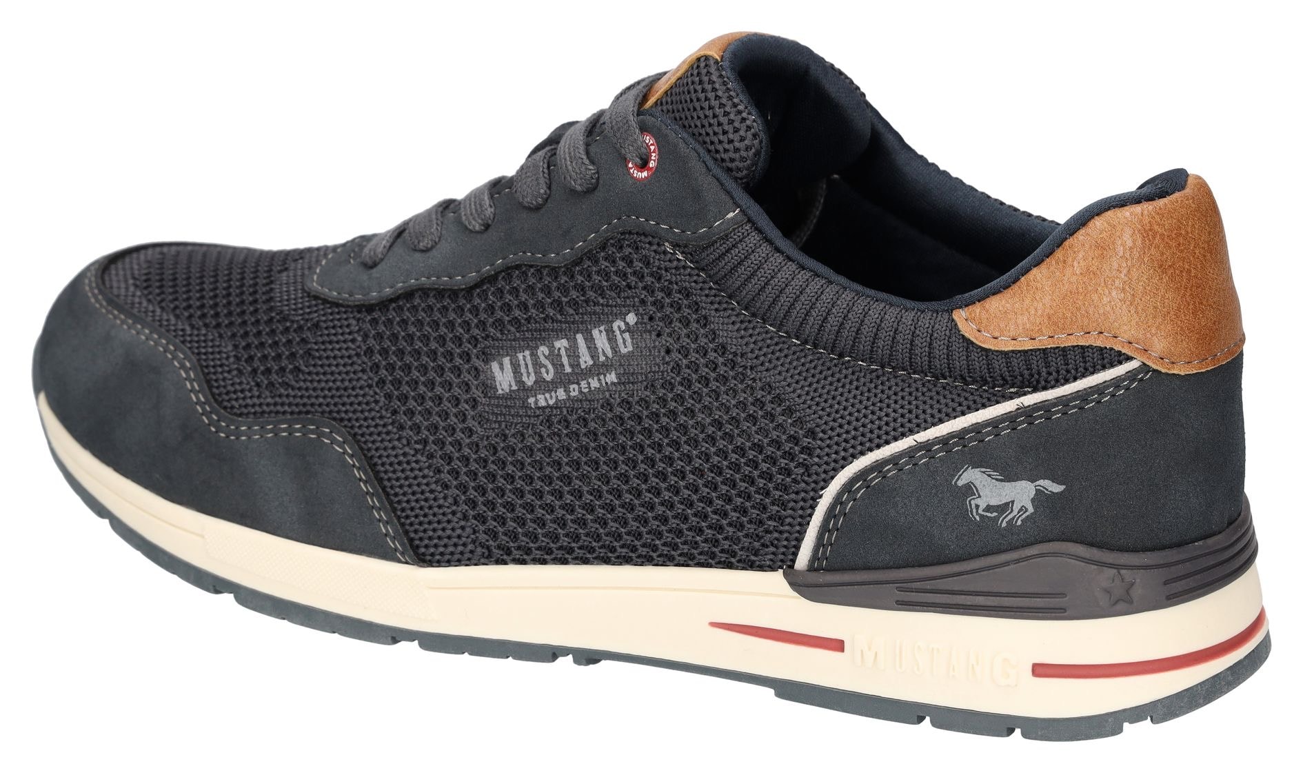 Mustang Shoes Sneaker, Schnürschuh, Freizeitschuh mit weicher Schaftrandpolsterung