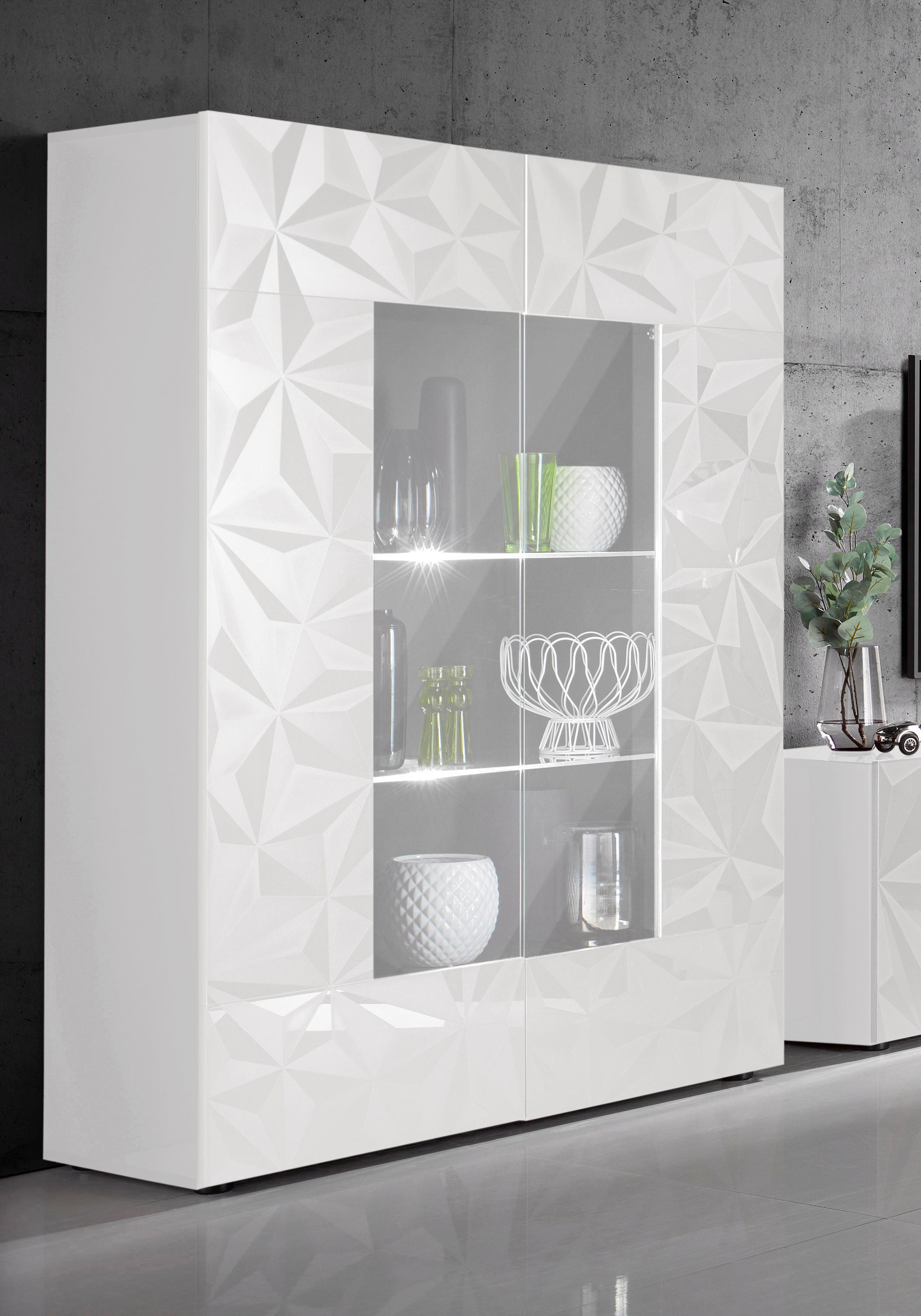 INOSIGN Vitrine "Prisma Höhe 166 cm, Breite 121 cm, Stauraumvitrine mit 2 T günstig online kaufen