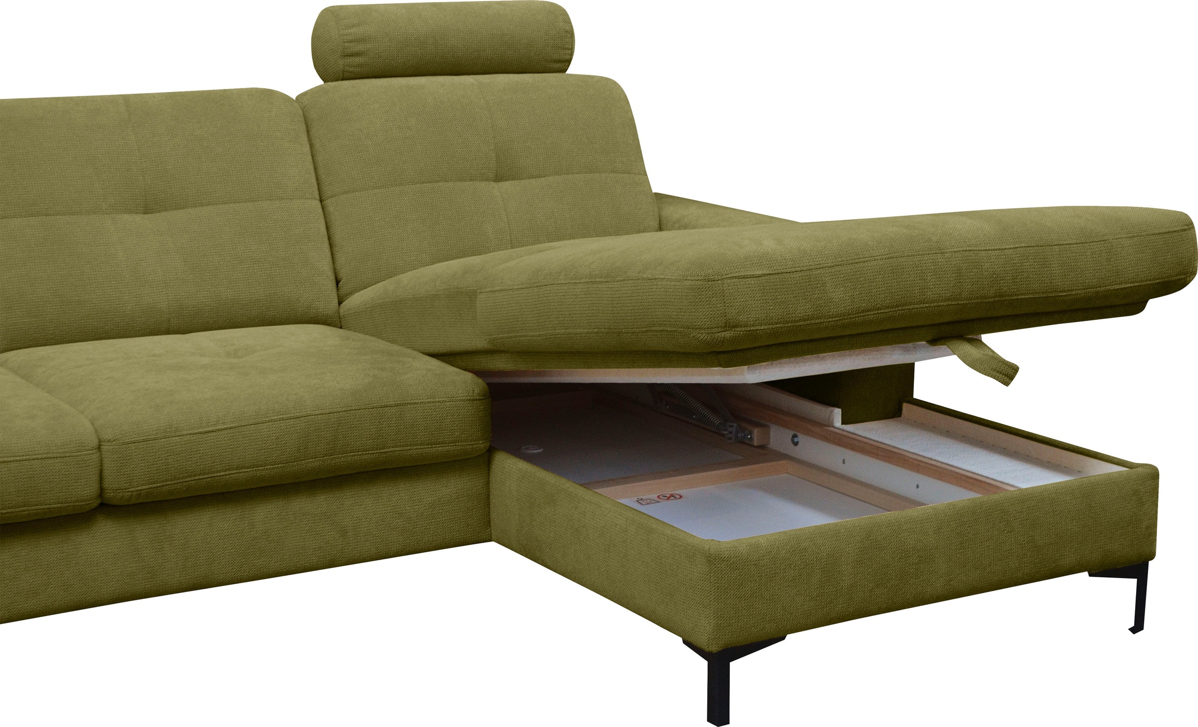 alina Ecksofa »Stelvia«, Inklusive Nackenstützen, Breite 254 cm