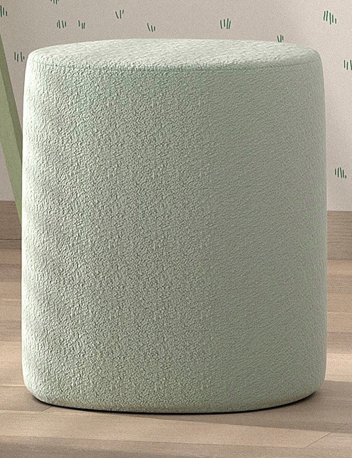 Vipack Polsterhocker "Moon, Hocker in rund, mit flauschigem Bouclé Stoff", günstig online kaufen