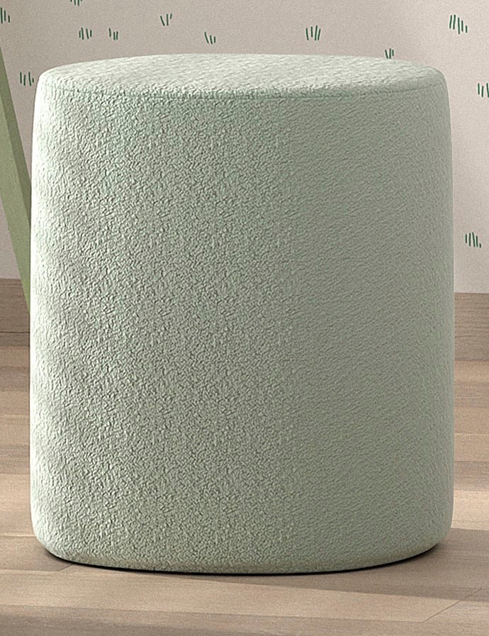 Vipack Polsterhocker "Moon, Hocker in rund, mit flauschigem Bouclé Stoff" B günstig online kaufen