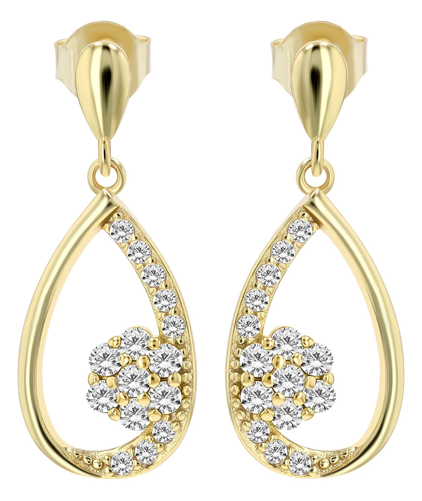 Adelia´s Paar Ohrhänger »Damen Ohrringe – Ohrhänger aus 925 Silber mit Zirkonia« Zum Verschenken – ideal zum Jubiläum