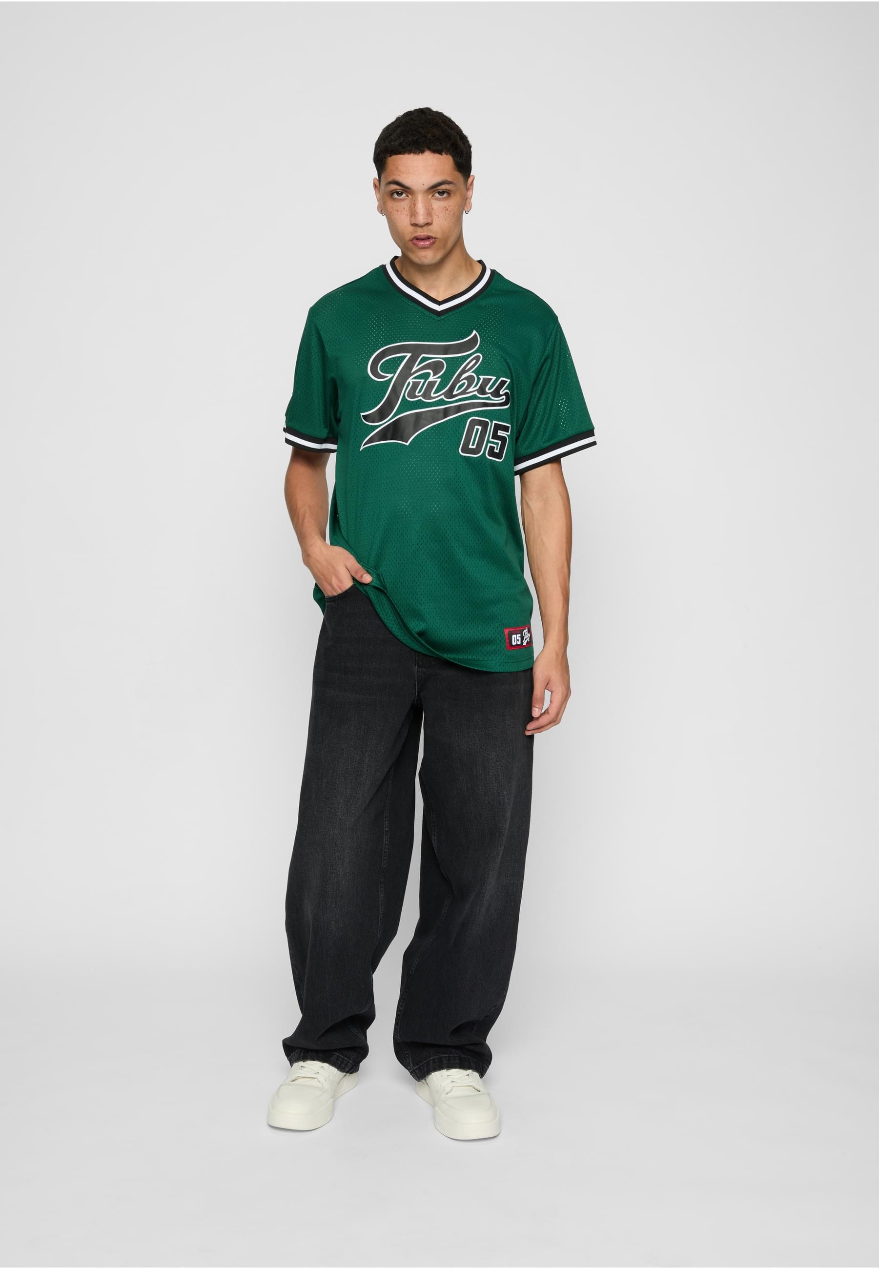 Fubu T-Shirt »Fubu FM214-001-2 Fubu Varsity Mesh T-Shirt« 1 Stk. tlg.