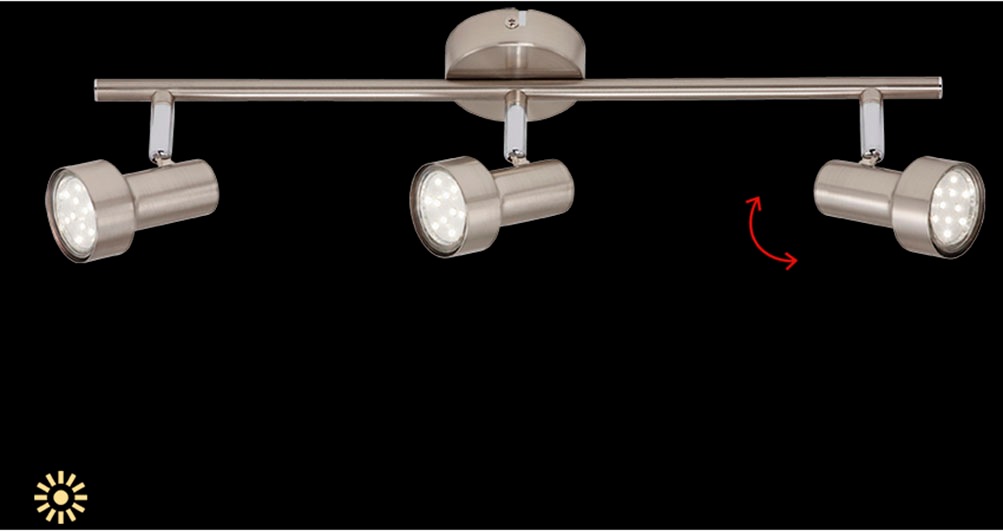 LED Deckenleuchte "Sub", silber, BRILONER LEUCHTEN, Wohnzimmer, Leuchten