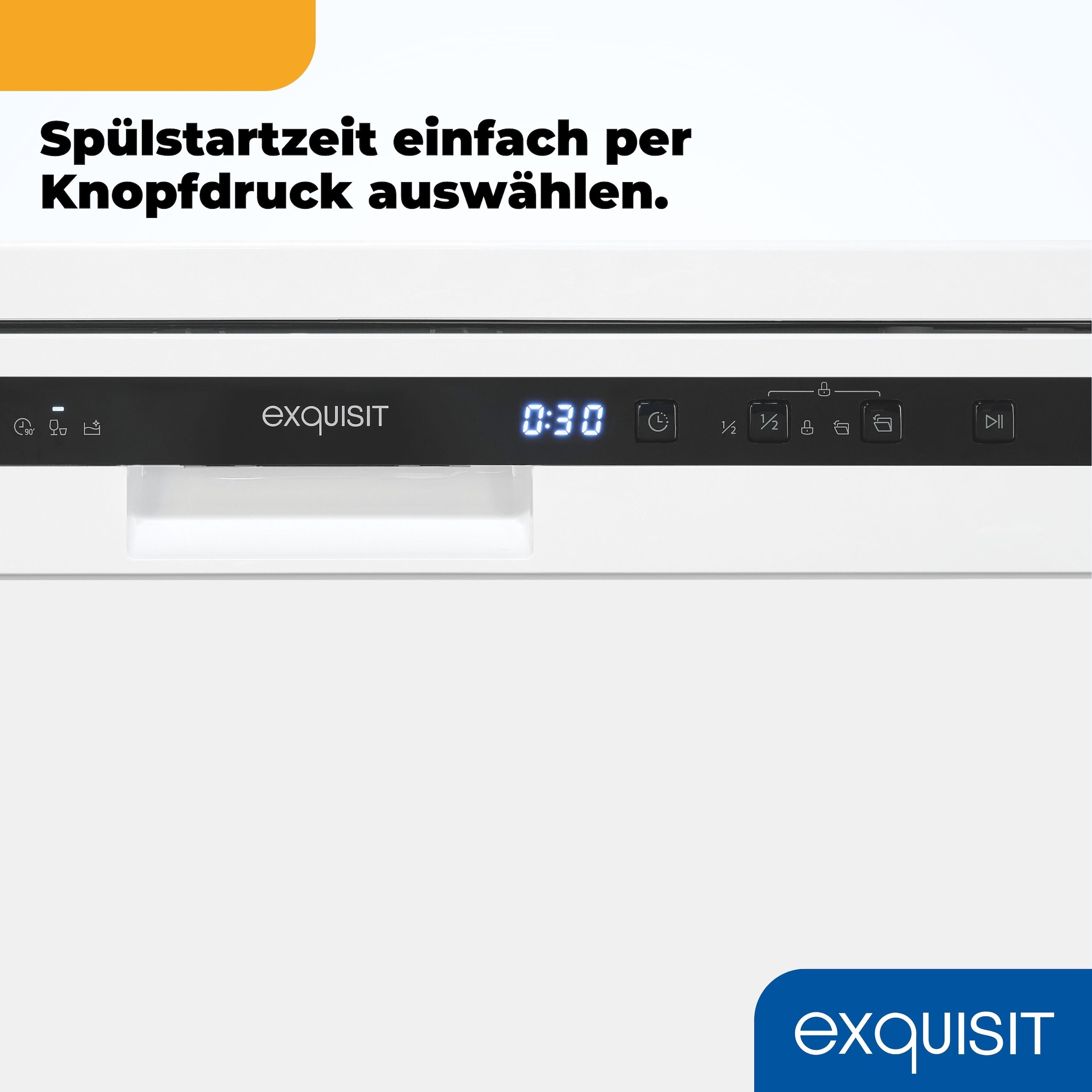 exquisit Standgeschirrspüler 6314 »GSP6314-030C weiss« 10,2 l 14 tlg. Maßgedecke 14 Maßgedecke, 6 Programme, LED, Besteckschublade