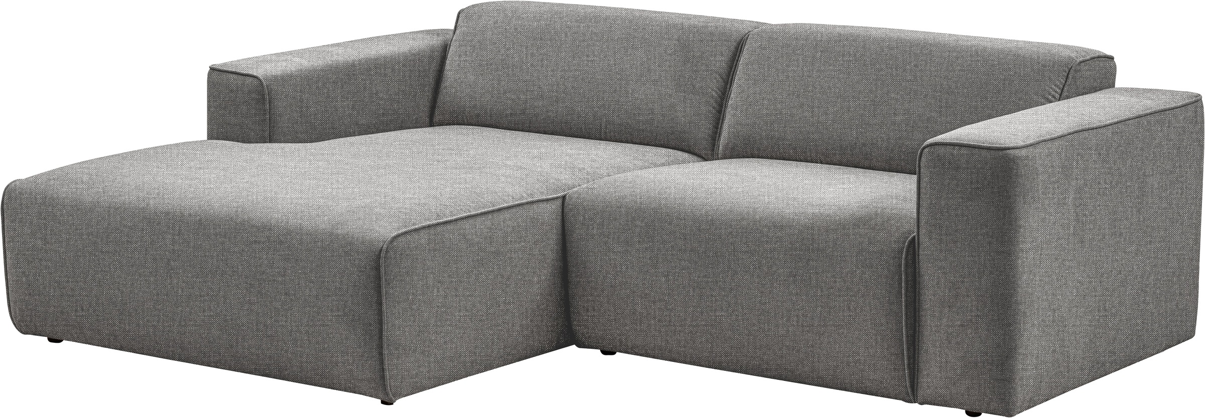 andas Ecksofa »Noord«, mit Kedernaht, Breite 234 cm, Cord, Struktur, Webstoff