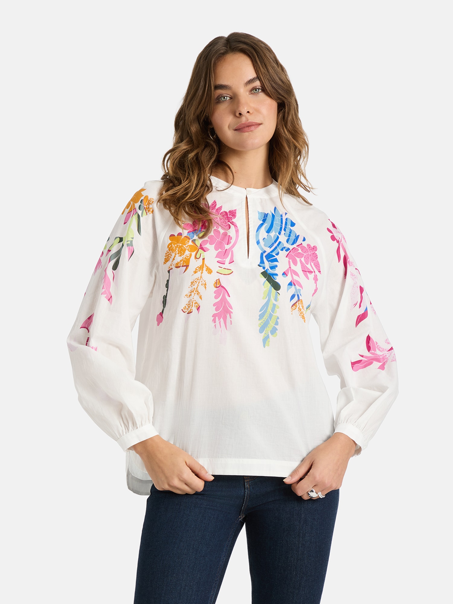 Lieblingsstück Langarmbluse "RoalieL" mit floralen Details günstig online kaufen