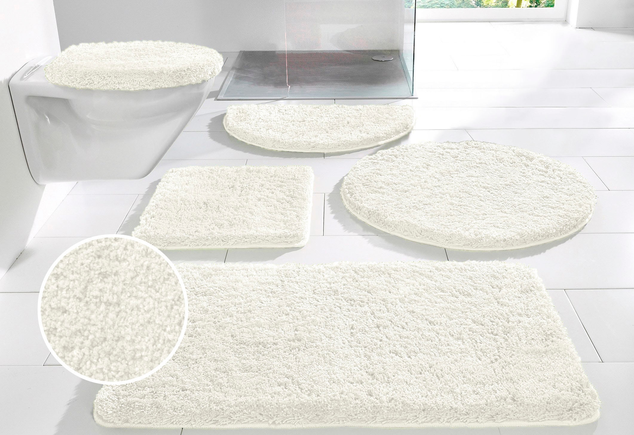 my home Badematte "Sanremo, Badvorleger, Badezimmer Teppich, sehr weich" Hö günstig online kaufen