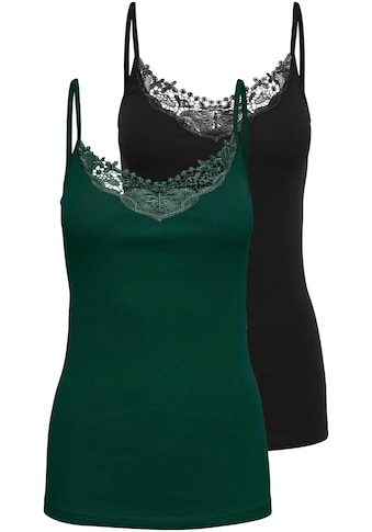 ONLY Spitzentop »ONLKIRA LACE SINGLET 2PACK...