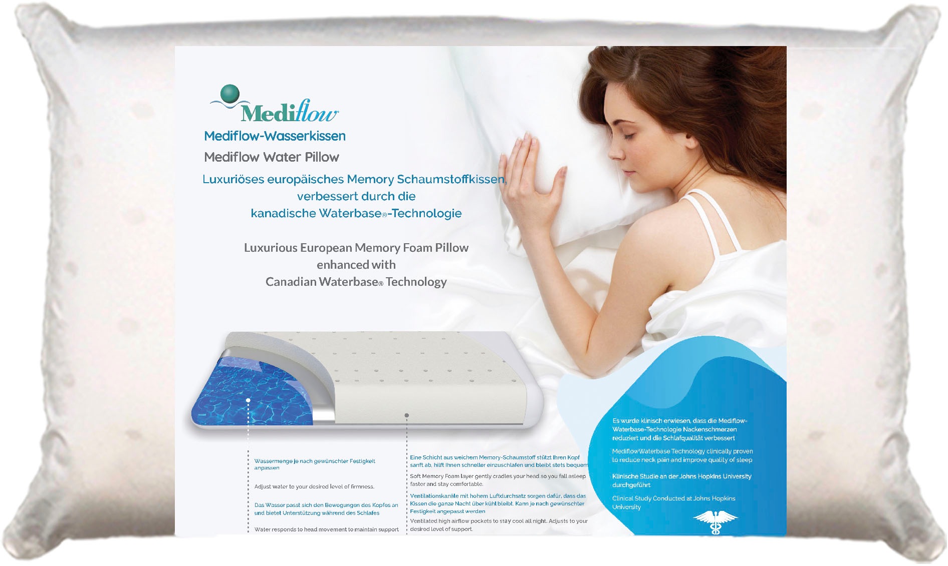 Mediflow Wasserkissen "Mediflow Original Visco-Gelschaum-Wasserkissen" günstig online kaufen