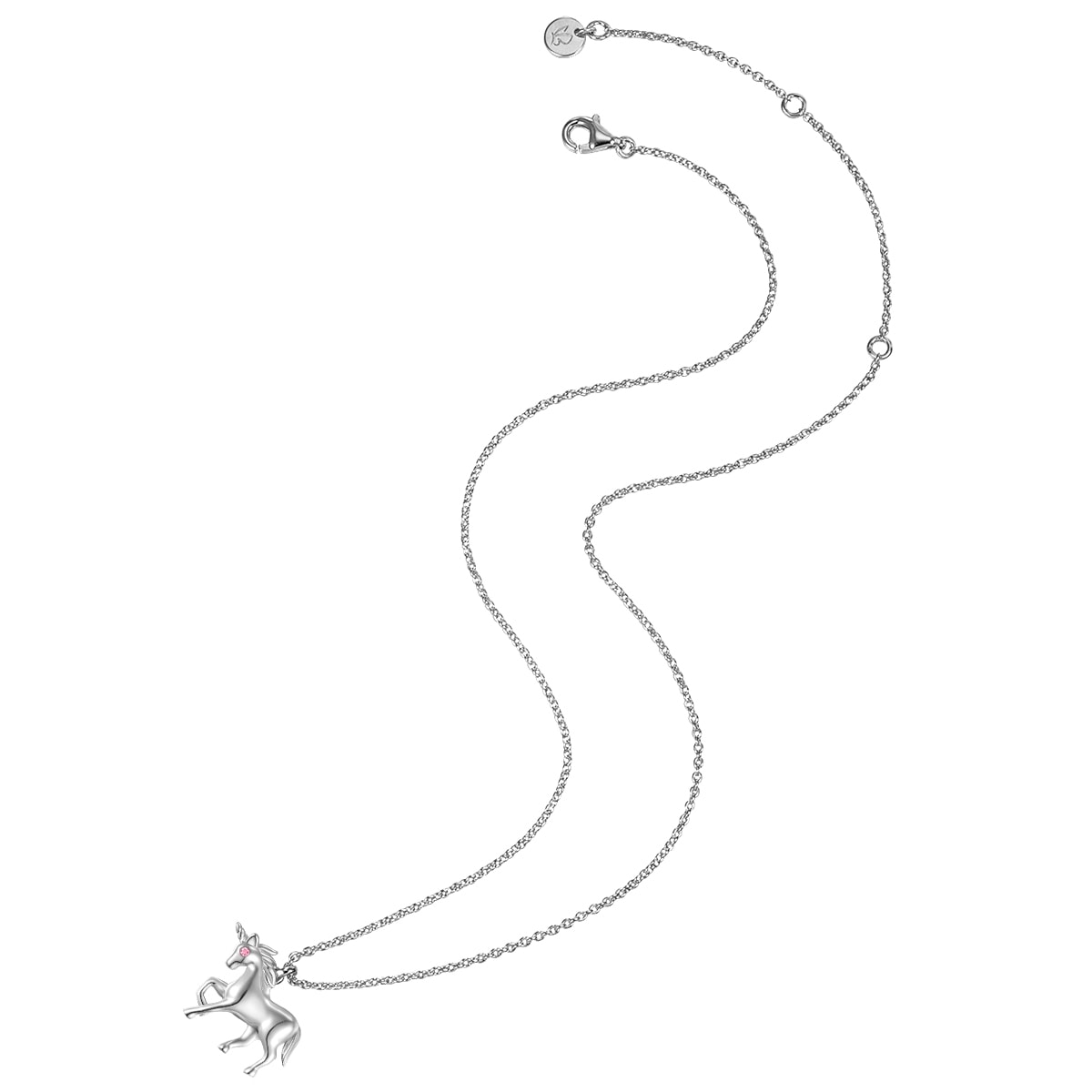 Glanzstücke München Kette mit Anhänger »LLL32« Kette mit Anhänger Sterling Silber Zirkonia rosa