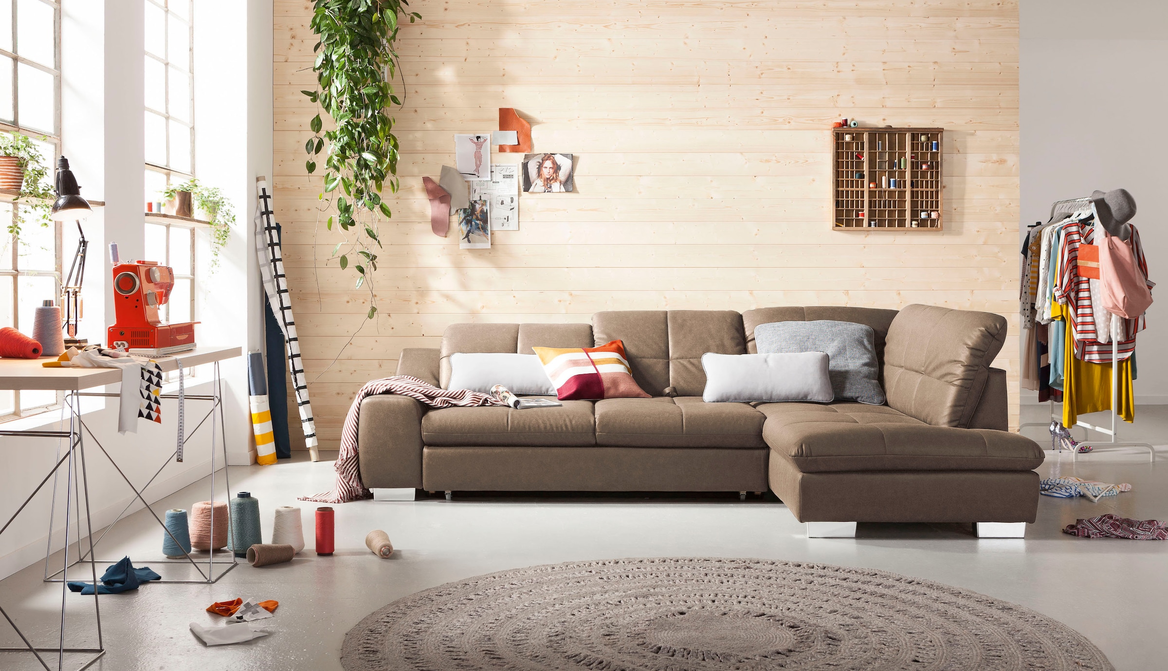 set one by Musterring Ecksofa "SO 1200 inkl. Sitztiefen- & Rückenverstellun günstig online kaufen