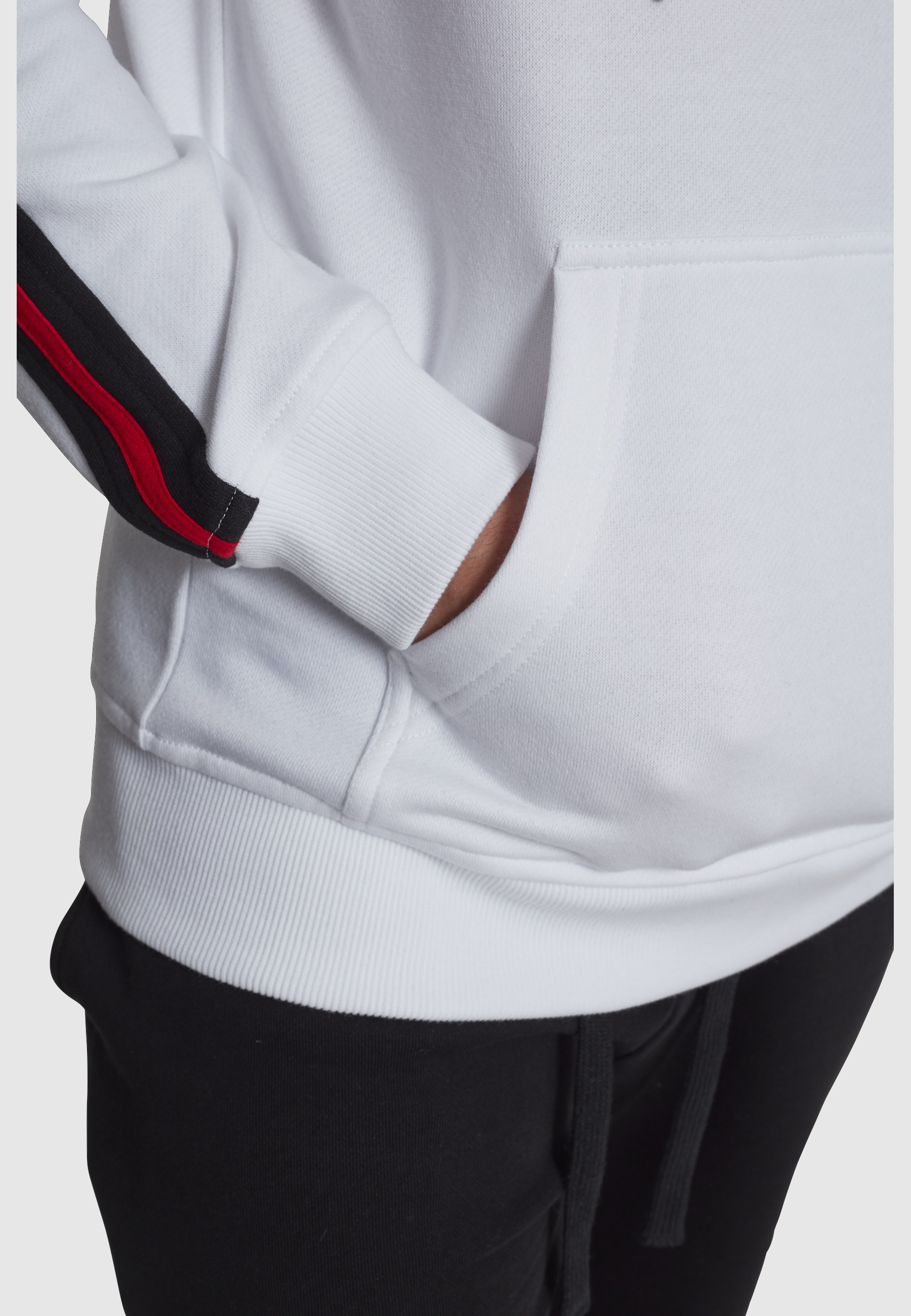 URBAN CLASSICS Kapuzenpullover »Urban Classics Herren Stripe Shoulder Hoody« 1 Stk.