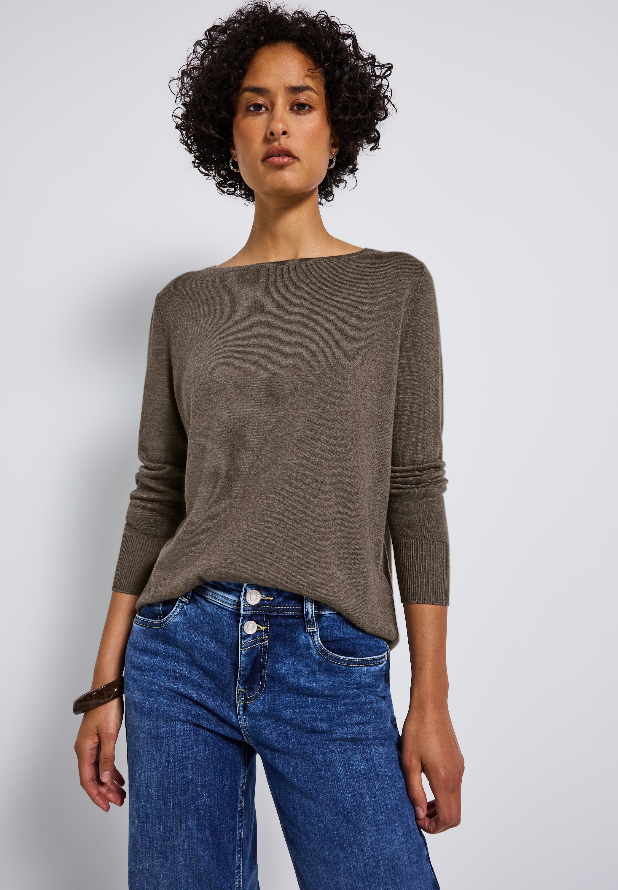 STREET ONE Strickpullover, mit U-Boot-Ausschnitt