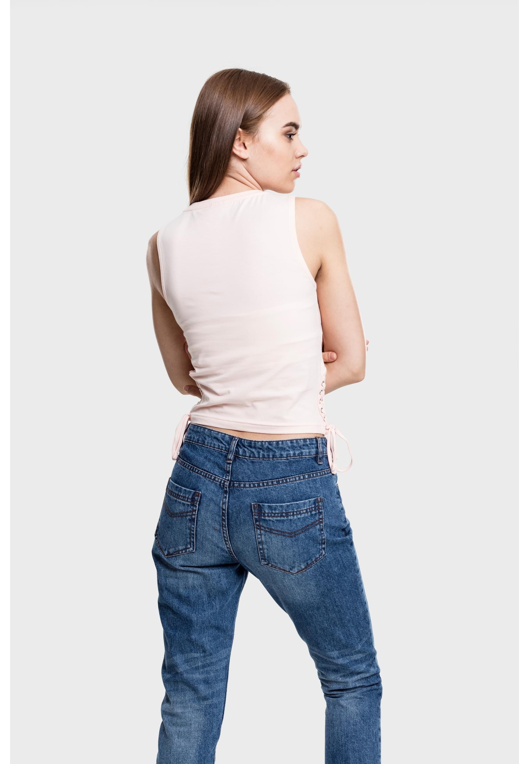 URBAN CLASSICS Muskelshirt »Urban Classics Damen Ladies Lace Up Cropped Top« 1 Stk.