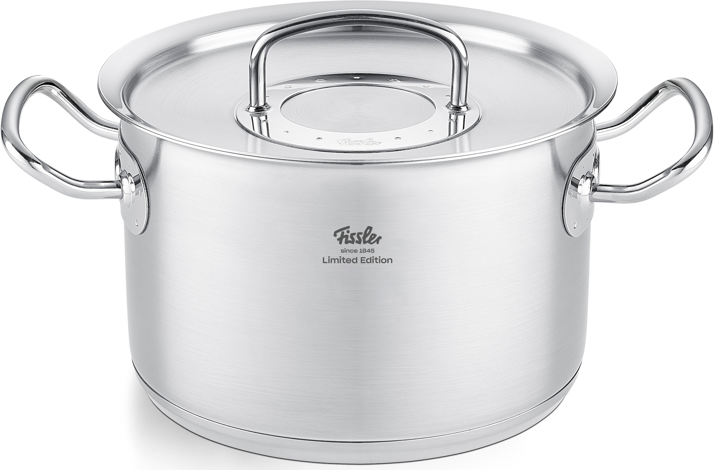 Fissler Topf-Set »Original-Profi Collection® Retro«, Edelstahl 18/10, (Set, 9 tlg., 3 Kochtöpfe,1 Bratentopf, 1 Stielkasserolle, 4 Metalldeckel), Limited Edition, Made in Germany