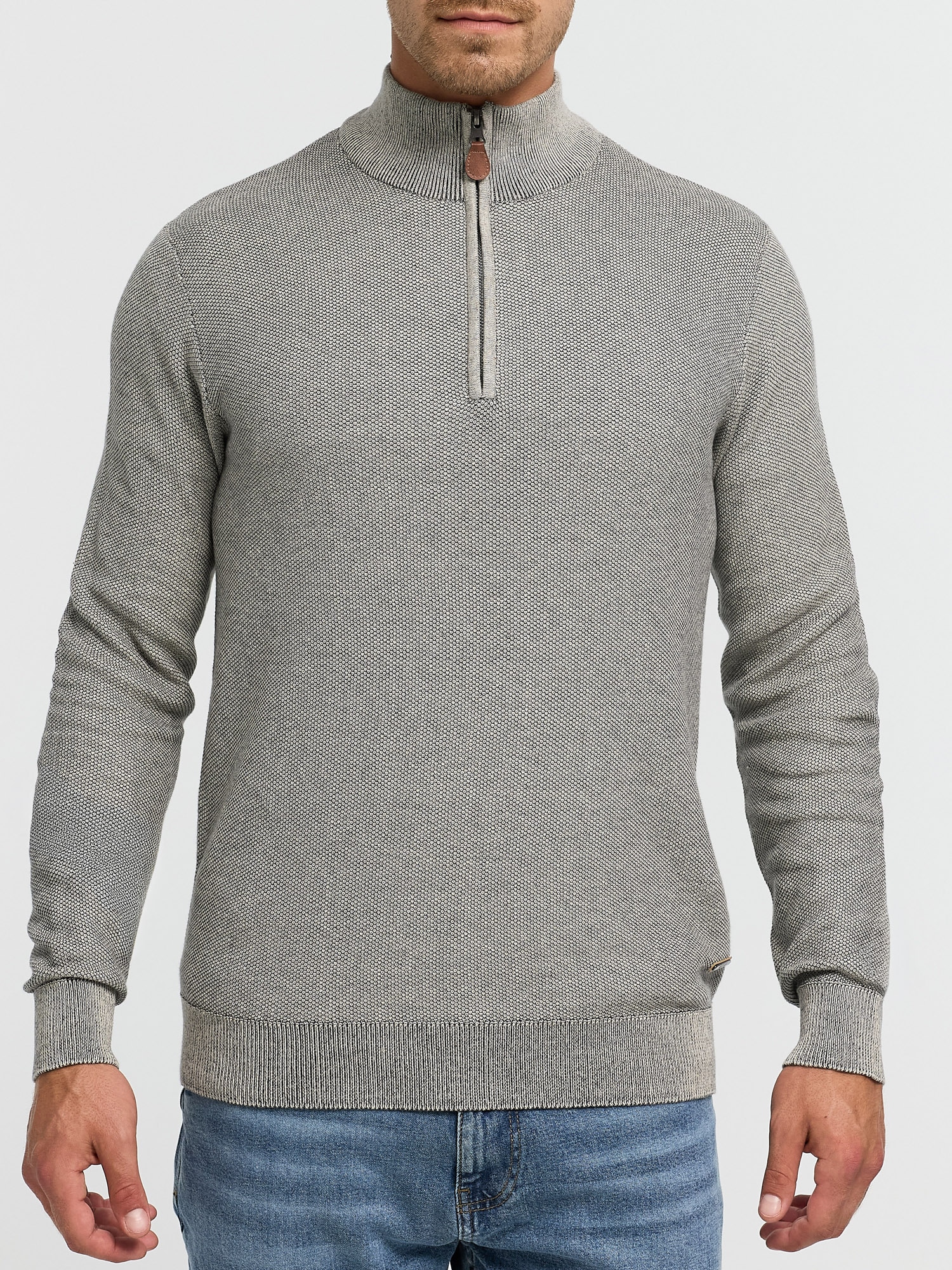 Indicode Troyer "INJexmon ½ Zip" Baumwolle, regular fit