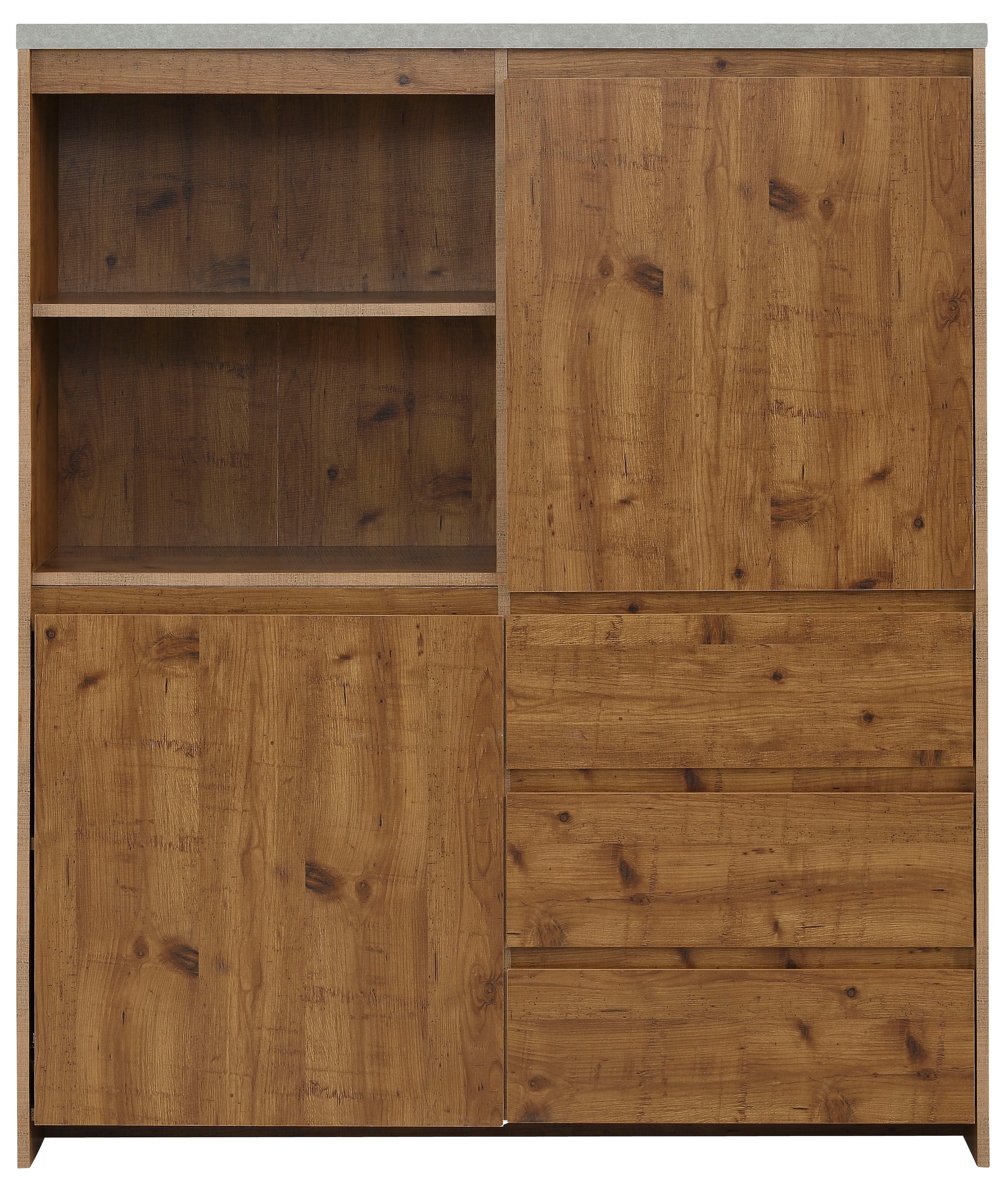 Home affaire Highboard »Maribo«, Stauraumschrank im modernen Landhaus-Stil, Breite 125 cm