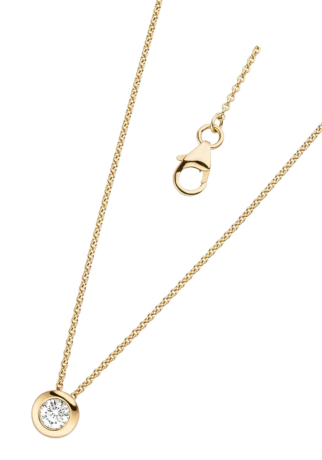 JOBO Kette mit Anhänger »Diamant Brillant 0,25 ct.«, 585 Gold 45 cm