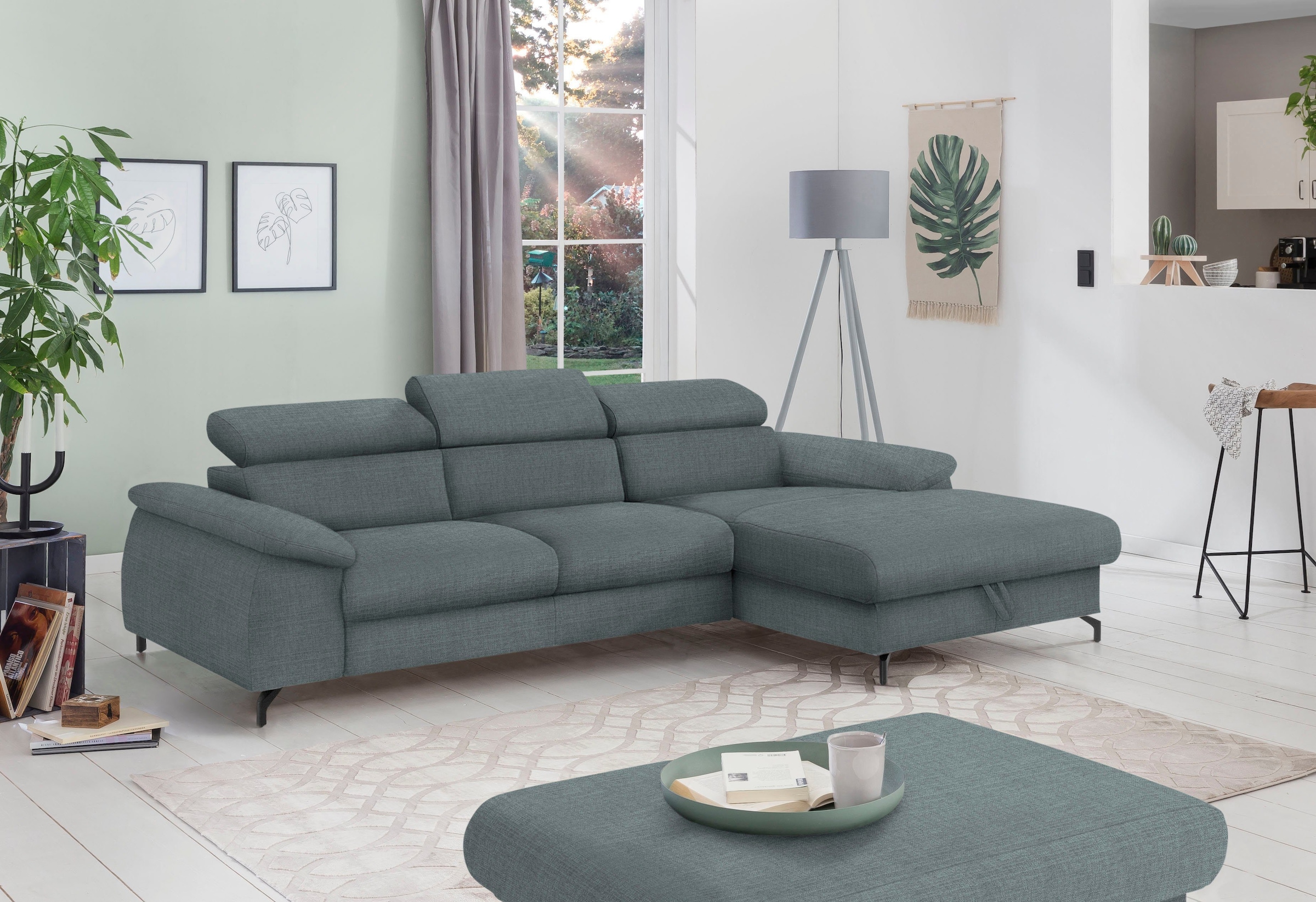 COTTA Polstergarnitur "Komaris L-Form", (Set), Set bestehend aus: Ecksofa m günstig online kaufen