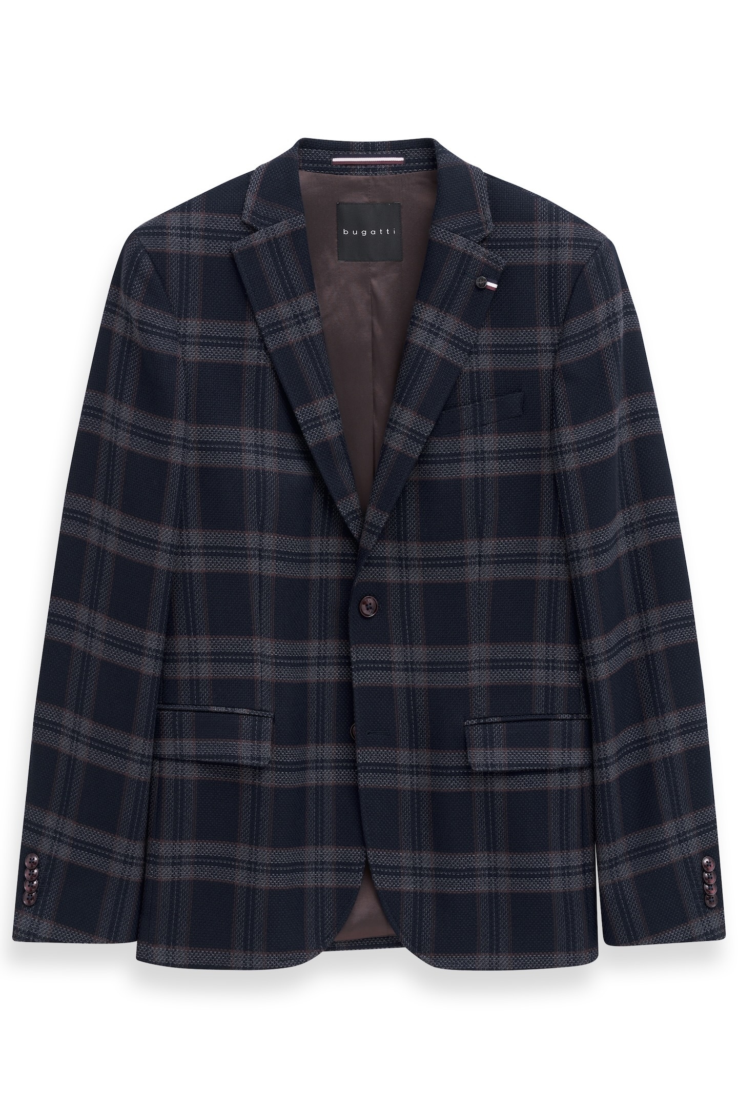bugatti Sakko »Modern Fit«, mit Stretch-Futter & Glencheck