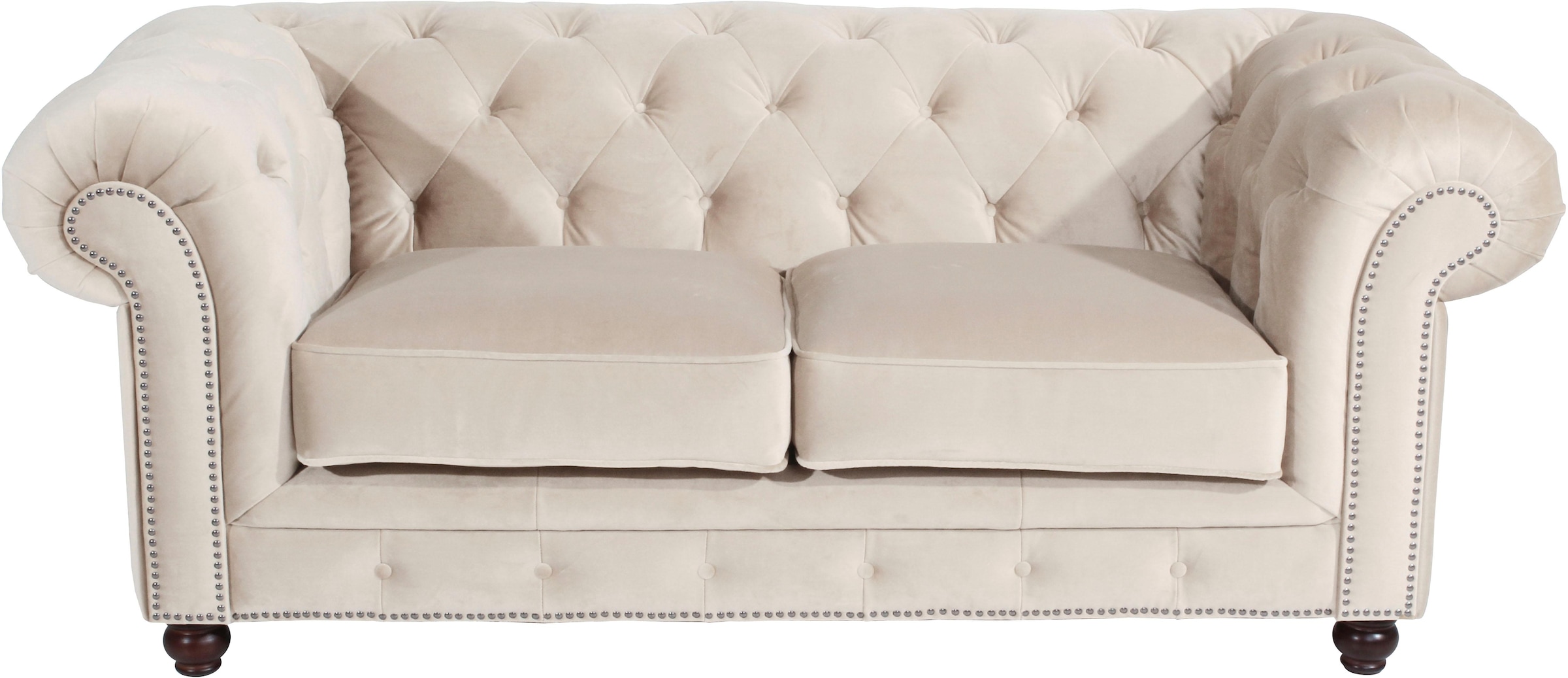 Max Winzer Chesterfield-Sofa "Old England modern, elegant und Retro, mit edler Knopfheftung", im Retrolook, Breite 192 c