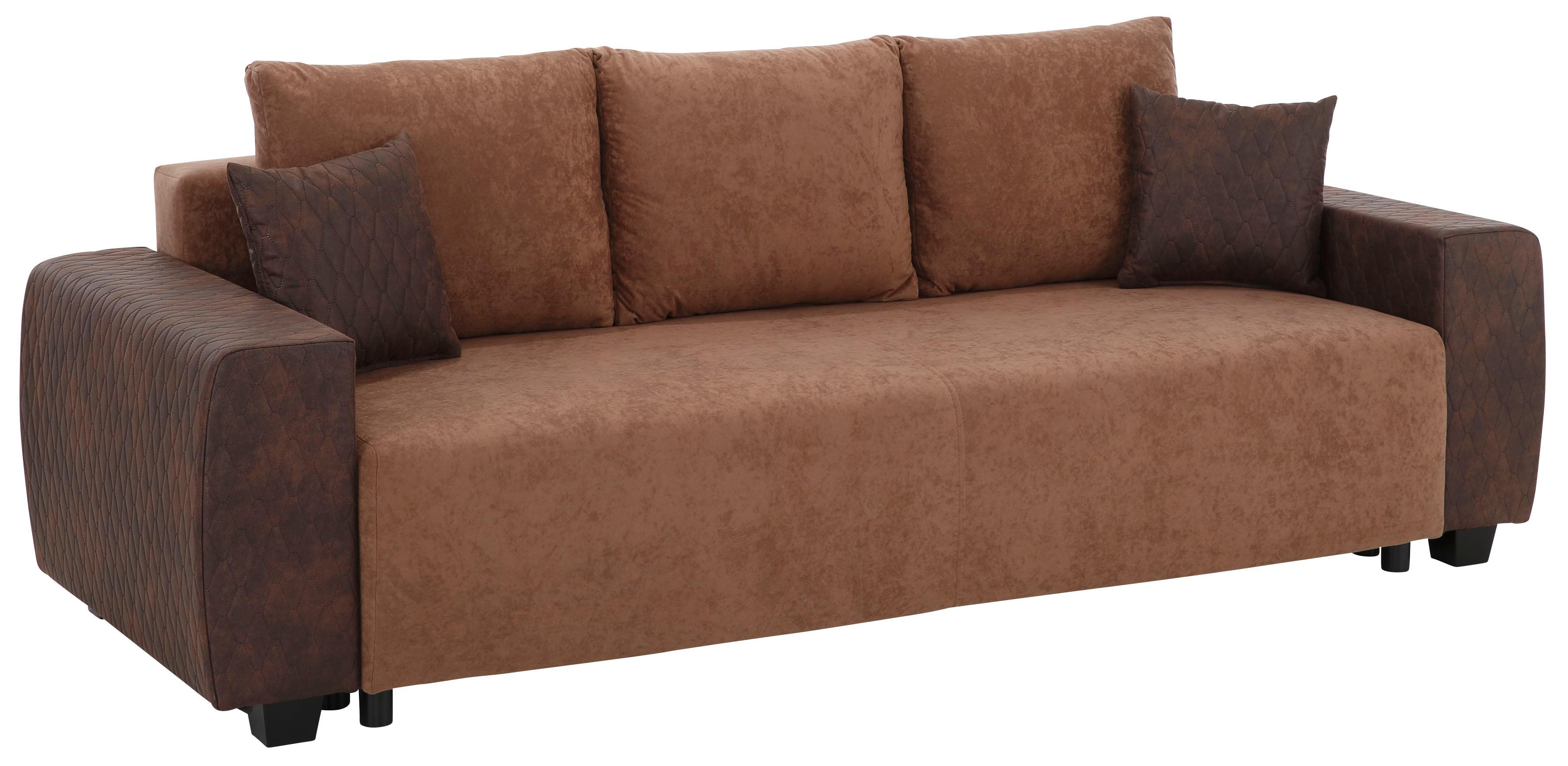 Thumbnail - Home affaire Schlafsofa "Bella, B: 241 cm, Liegefl. 142x194 cm" mit Bettfunktion, Bettkasten & 2 Zierkissen, Federkern