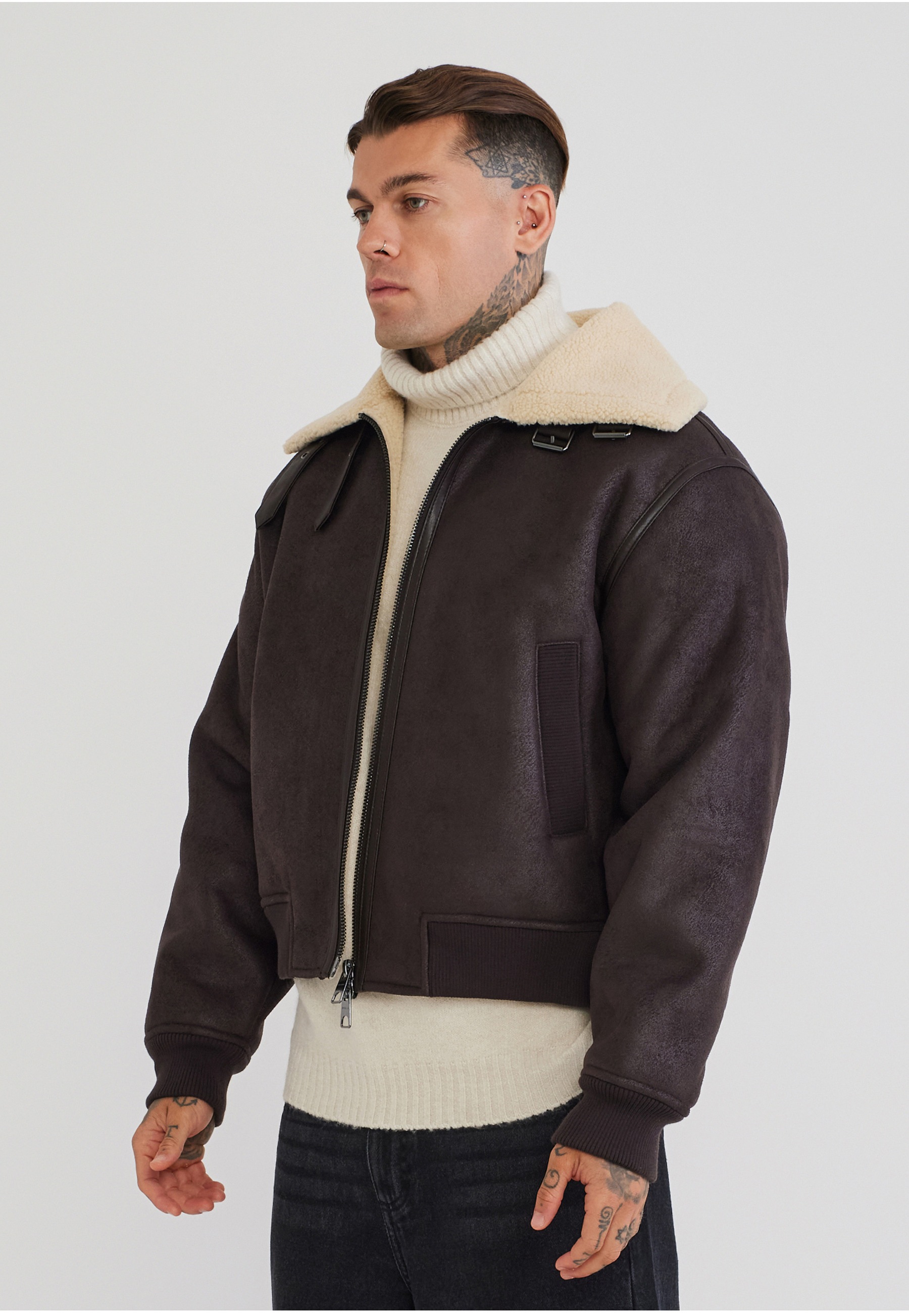 Siksilk Outdoorjacke »SikSilk Aviator Bomber Jacket« 1 Stk. tlg. ohne Kapuze
