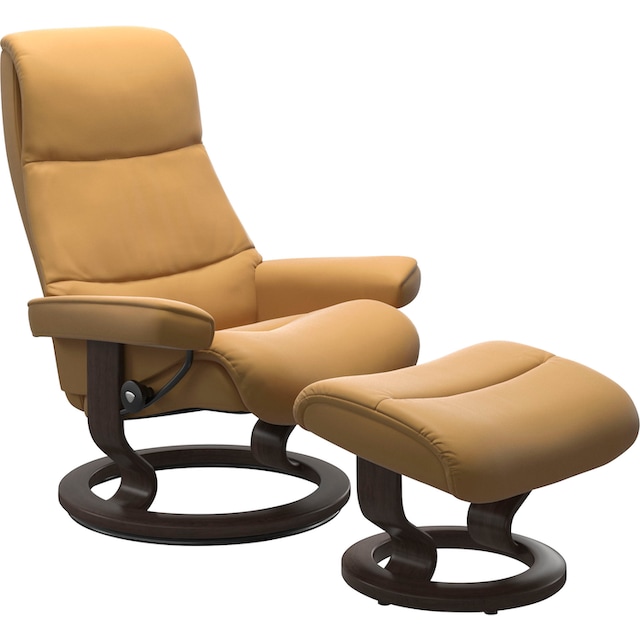 Stressless® Relaxsessel »View«, (Set, Relaxsessel mit Hocker), mit Classic  Base, Größe M,Gestell Wenge bestellen | BAUR