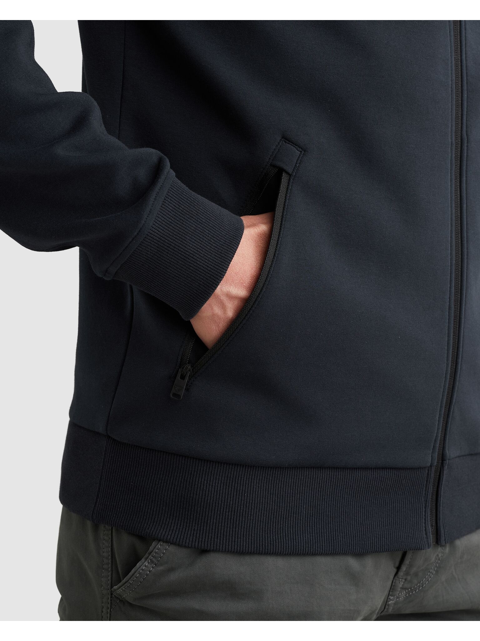 PME LEGEND Sweatjacke seitliche Eingrifftaschen mit Reißverschluss
