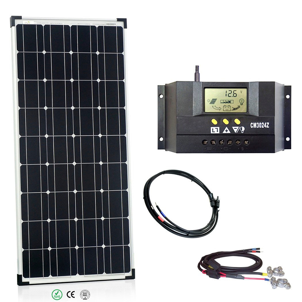 offgridtec Solaranlage "basicPremium-L 100W Solaranlage 12V/24V", (Set), Komplettsystem