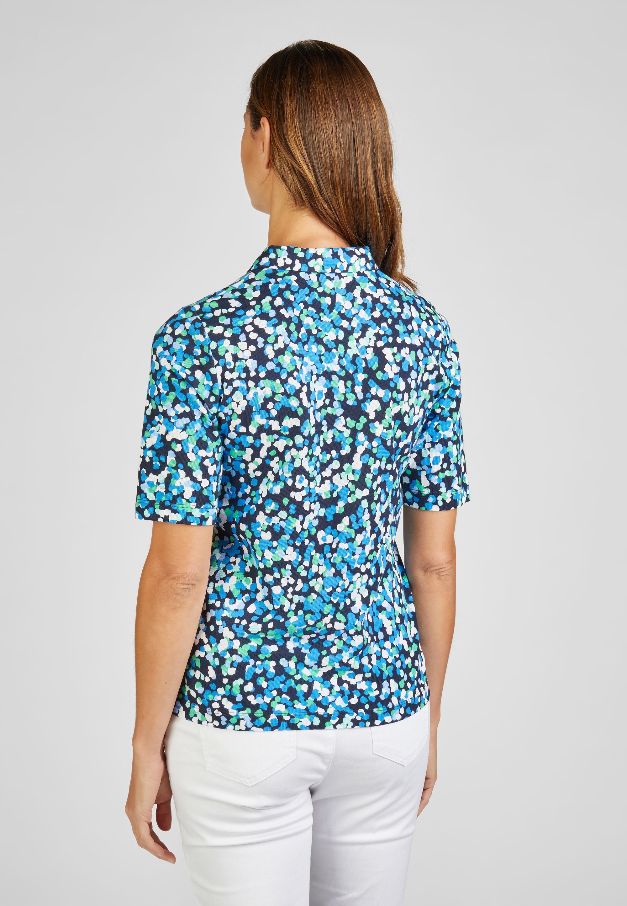 Rabe Print-Shirt »RABE Poloshirt mit Mosaikmuster«