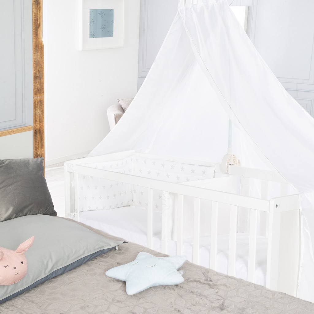 roba® Babybett »Multifunktionsbett mit Beistellfunktion«, (7 tlg.)