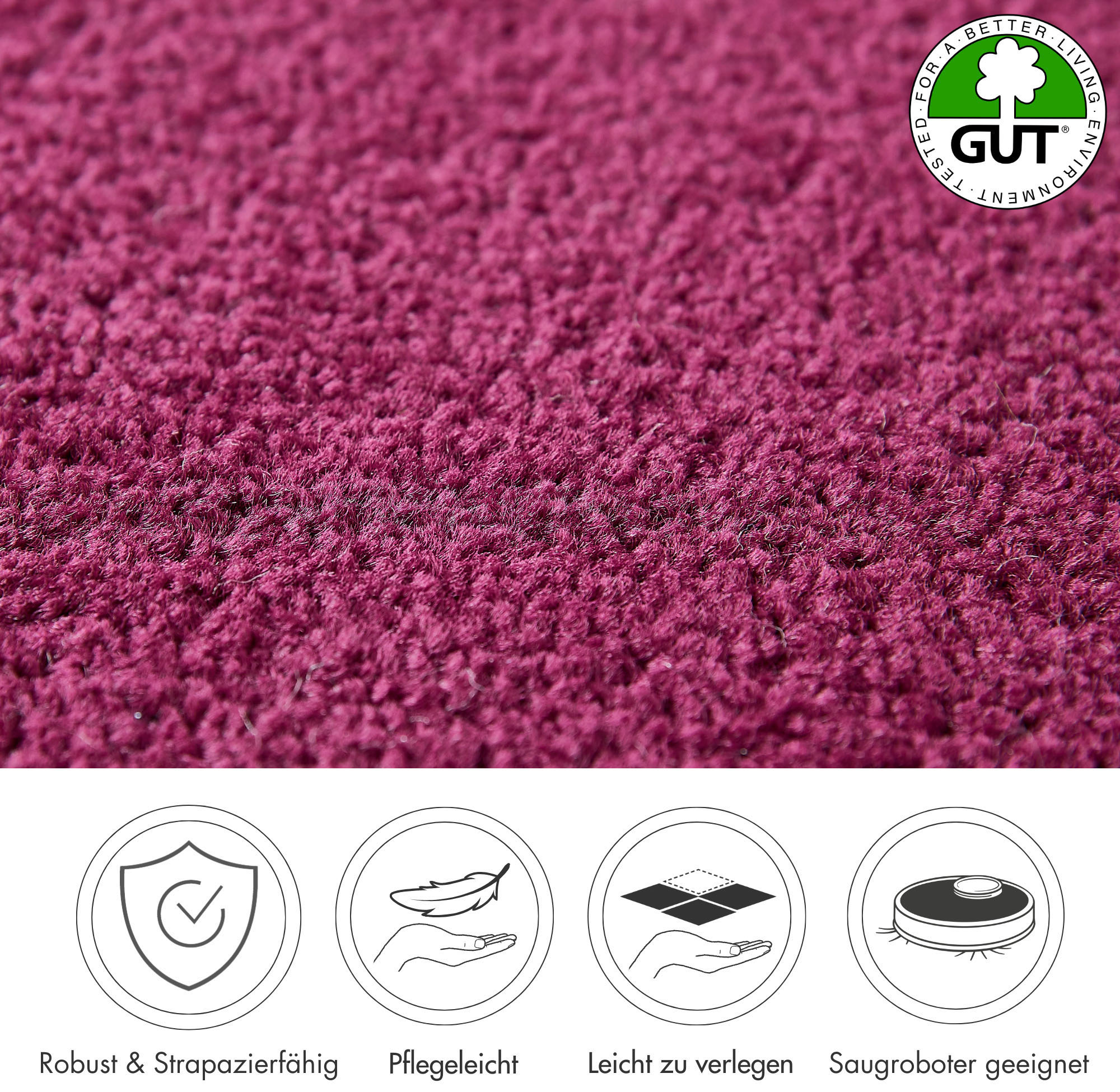 Thumbnail - Andiamo Teppichboden "Ines, Kräuselvelours, Made in Netherlands", rechteckig, 8,5 mm Höhe, Uni Farben, Breite 400 cm, st...
