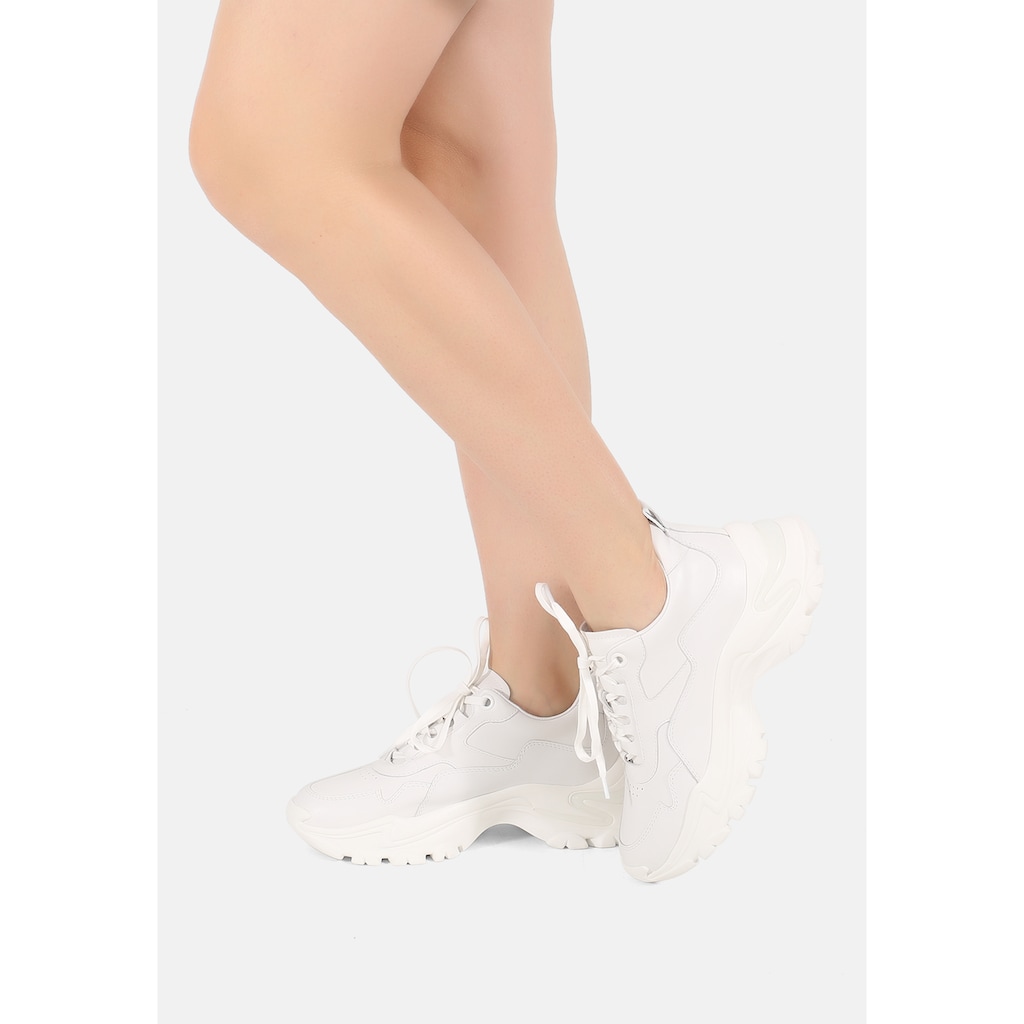 Schuhe Schnürschuhe ekonika Schnürschuh, mit massiver Sohle weiß Schuhe Schnürschuhe ekonika Schnürschuh, mit massiver Sohle weiß