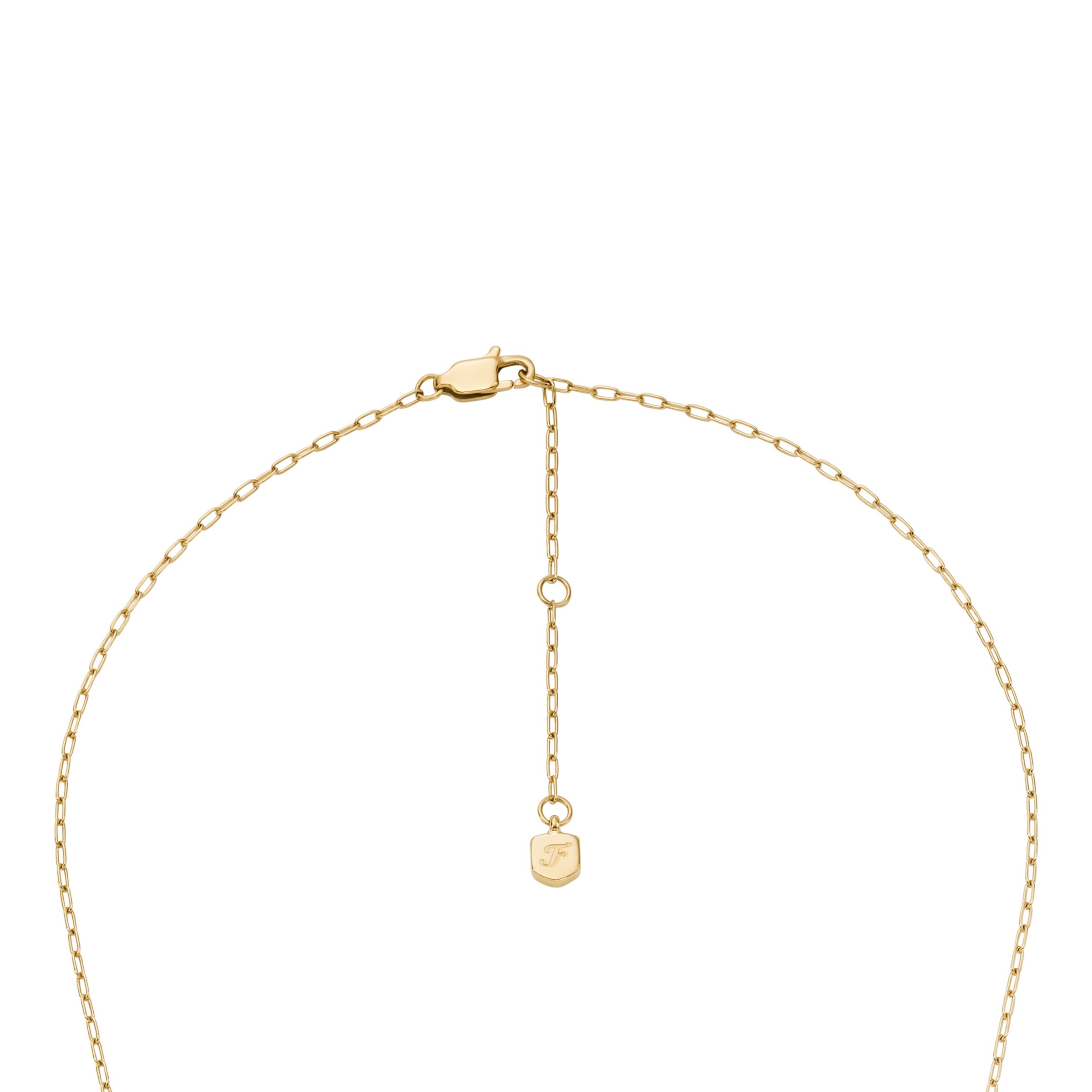 Fossil Kette mit Anhänger »Schmuck Geschenk Edelstahl SUTTON« mit Glasstein