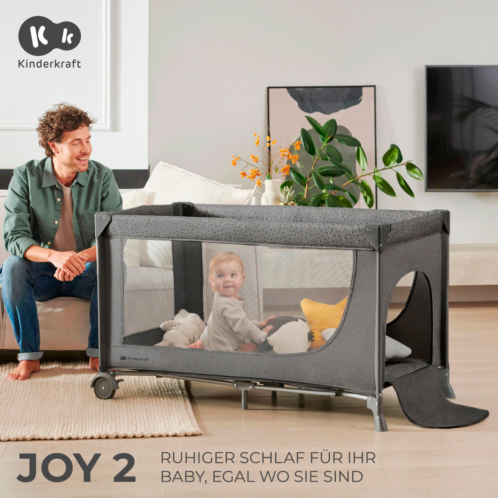 Kinderkraft Baby-Reisebett »JOY«, mit Tragetasche