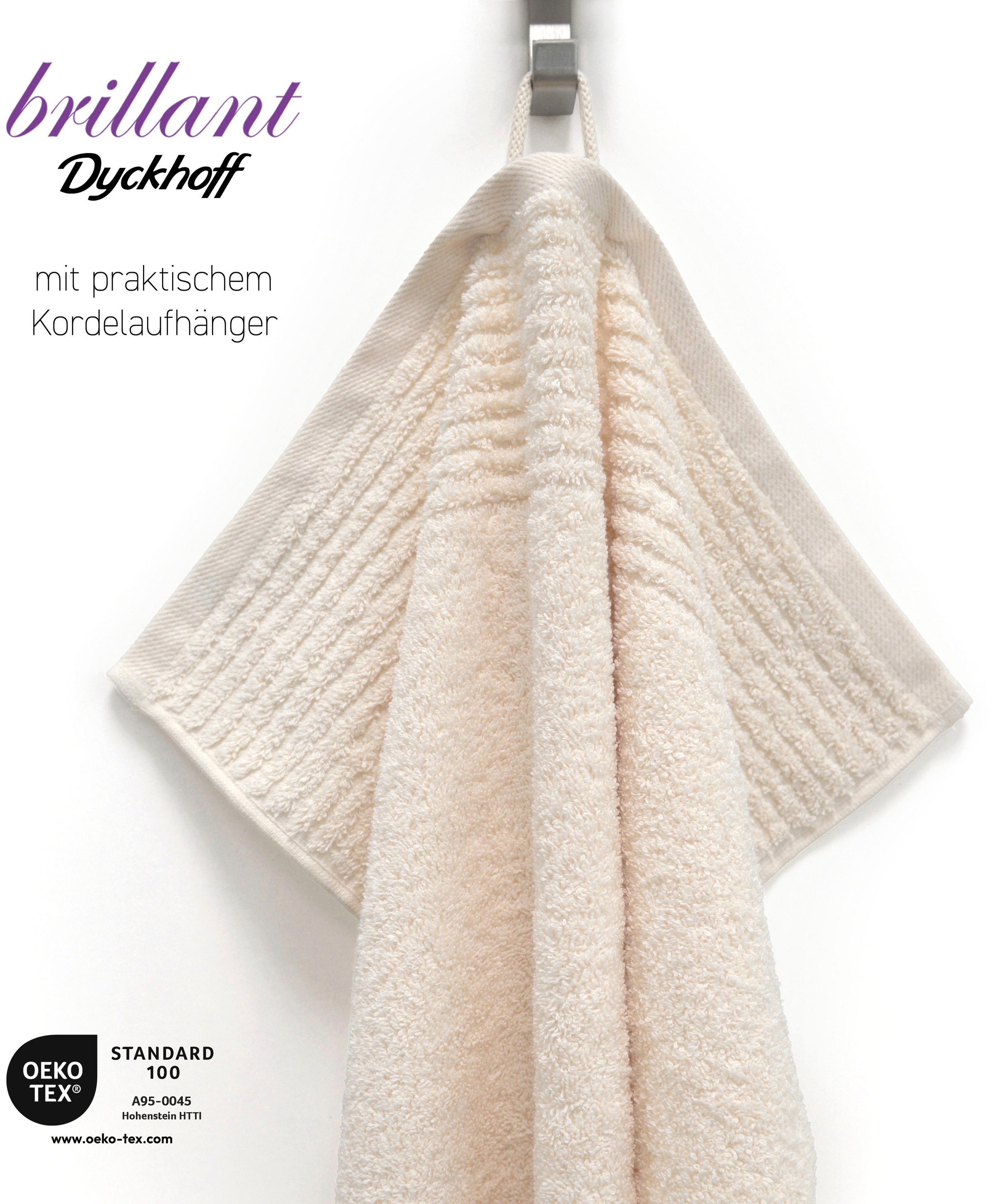 Dyckhoff Handtuch Set »Brillant«, Set, 6 tlg., Walkfrottee, mit Streifenbordüre;4 Handtücher (50x100cm), 2 Duschtücher (70x140cm)