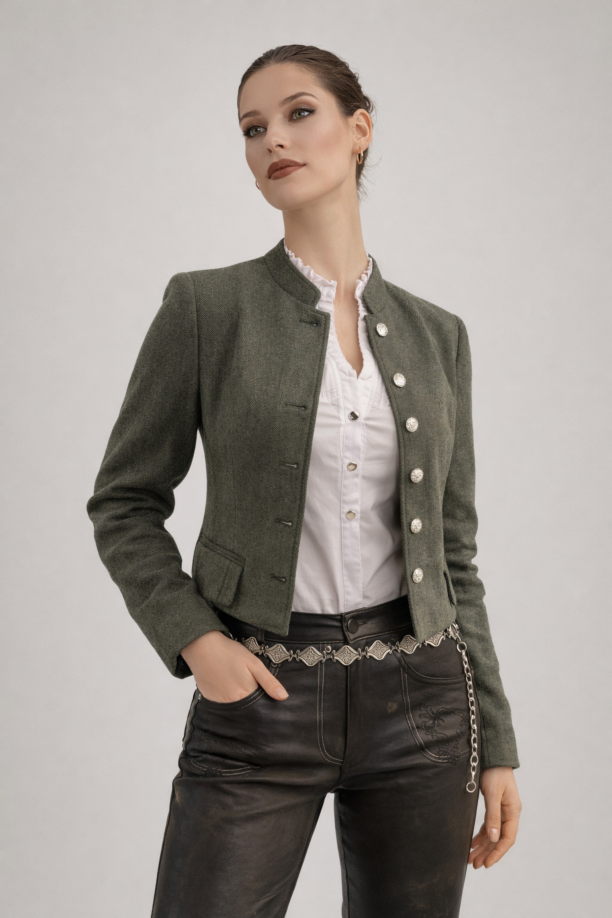 Allgäu Rebell Kettengürtel "Edelweiß" im Antik-Look mit Edelweiß günstig online kaufen