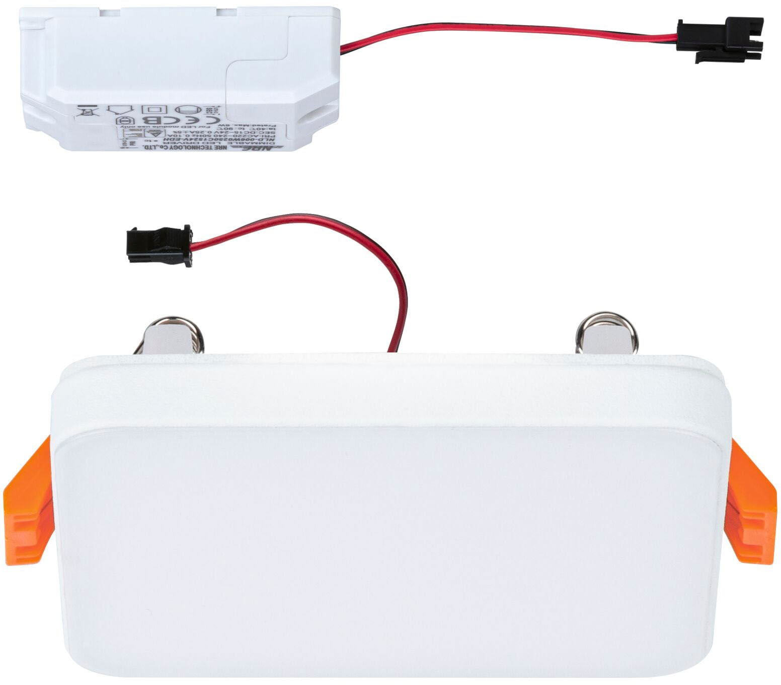 Paulmann LED Einbauleuchte »Veluna VariFit Edge IP44 eckig 90x90mm 500lm 4000K Weiß dimmbar«, 1 flammig, LED Einbaupanel IP44 eckig 90x90mm 500lm 4000K Weiß dimmbar