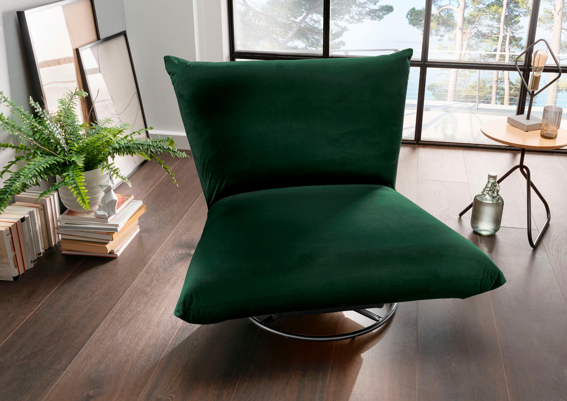 Home affaire Drehsessel "Cremona" 360 drehbar mit Metallfuß günstig online kaufen