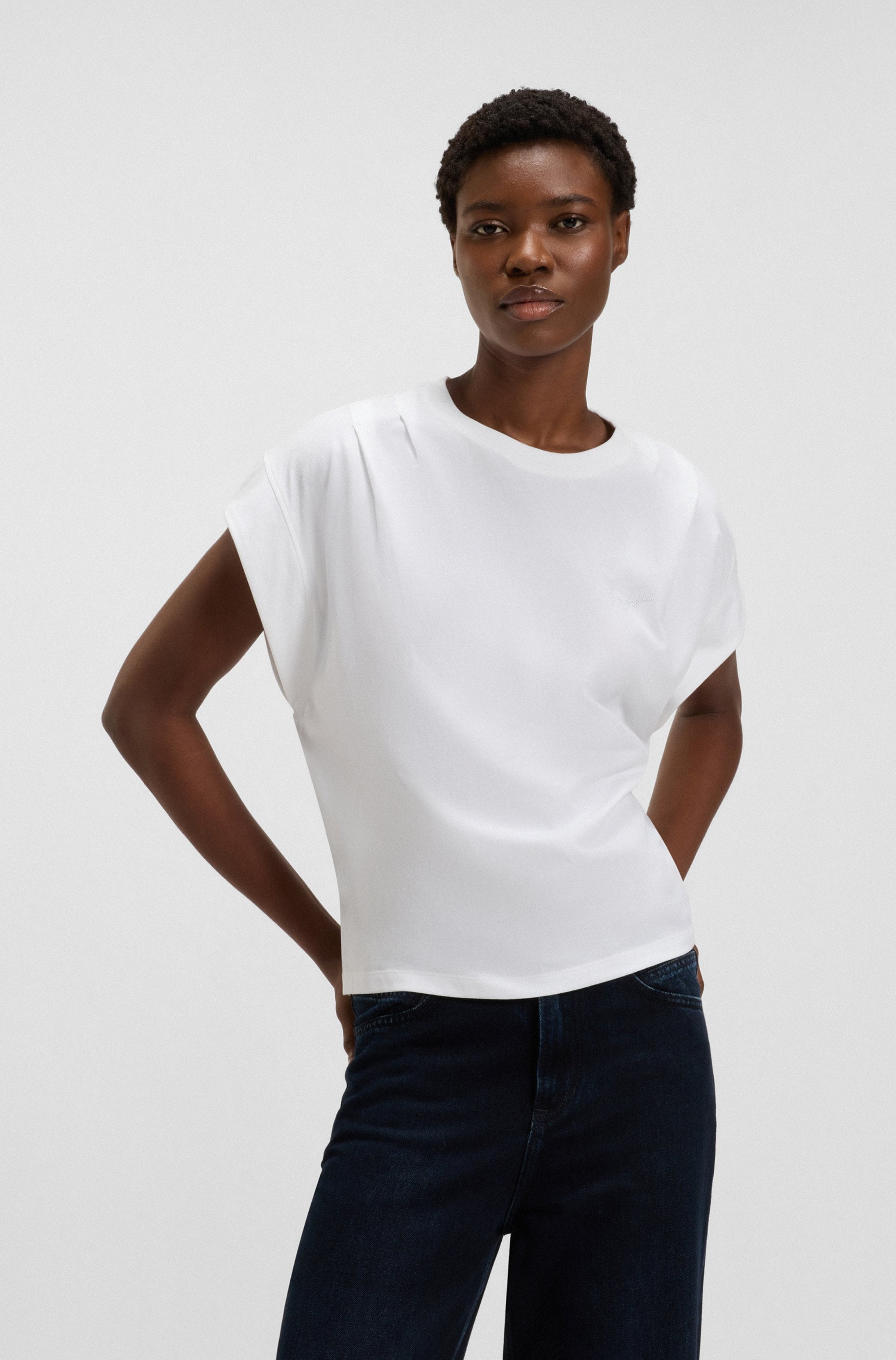 BOSS ORANGE T-Shirt "Ecolorado Premium Damenmode", Relaxed Fit aus Baumwoll günstig online kaufen