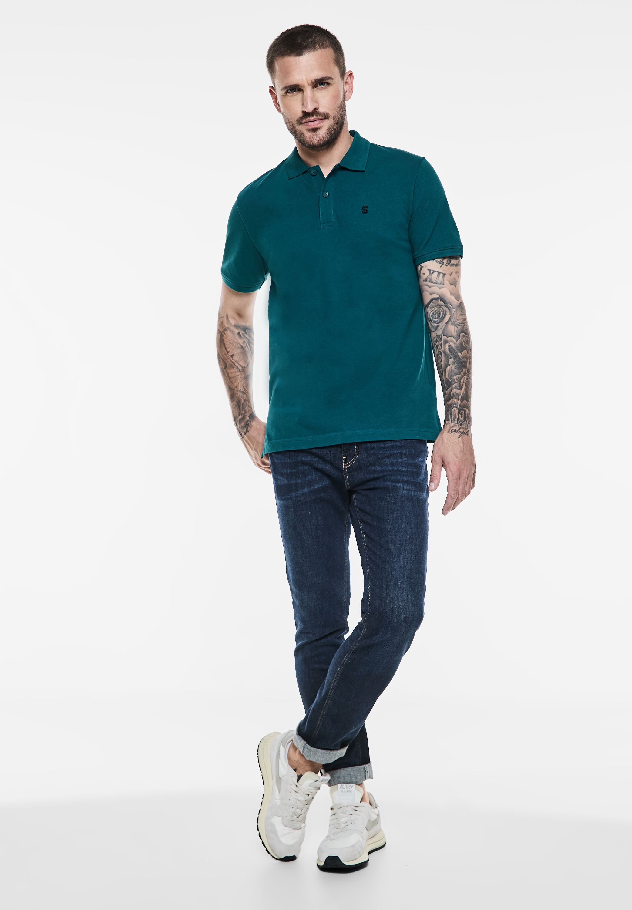 Thumbnail - STREET ONE MEN Poloshirt, in Unifarbe
