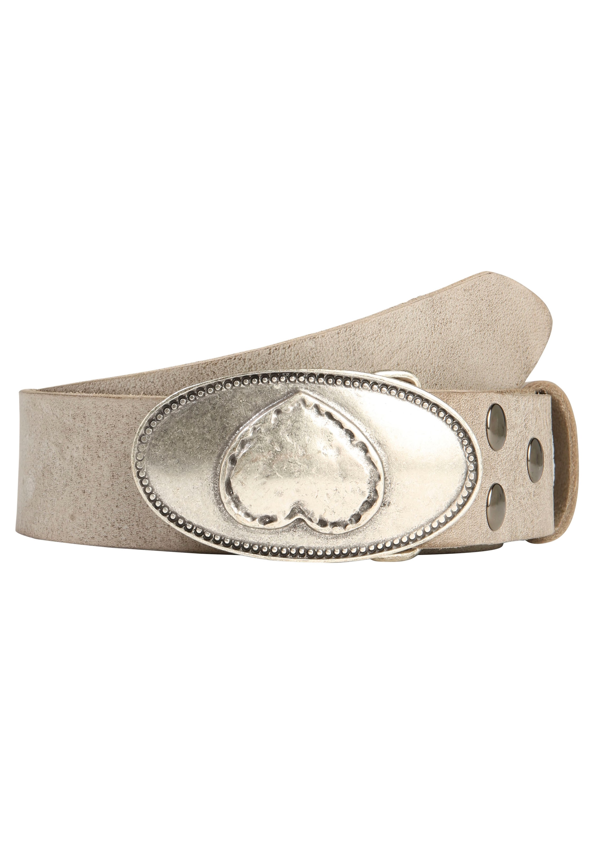 Rettungsring Gürtel Ledergürtel mit austauschbarer Schließe "Herz Oval" günstig online kaufen