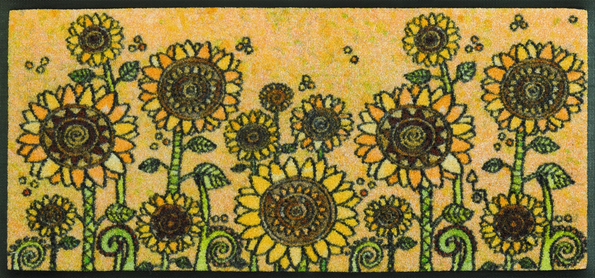 wash+dry by Kleen-Tex Fußmatte "und Läufer Sunny Field" rechteckig 7 mm Höhe