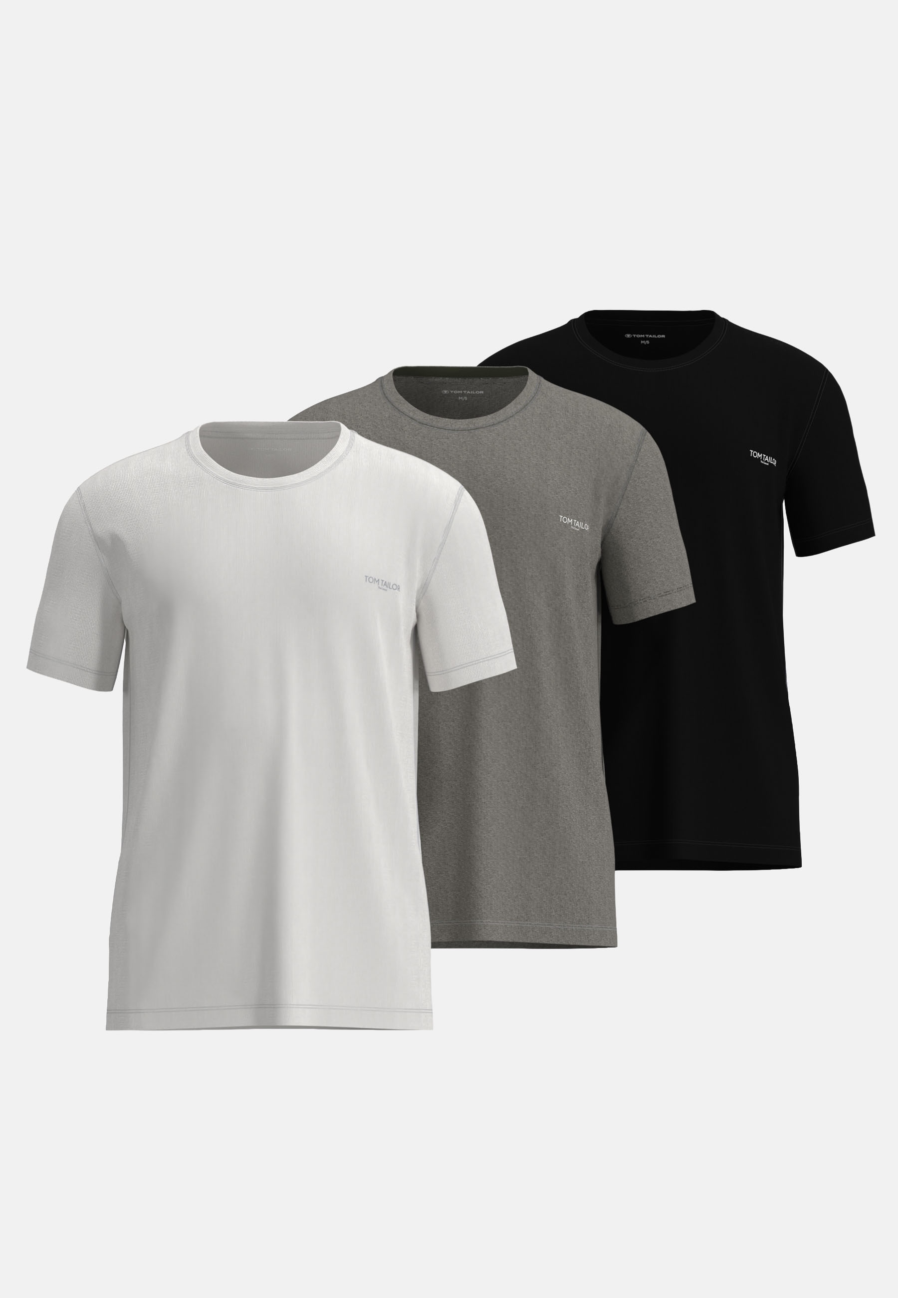 TOM TAILOR T-Shirt 3er Pack, 