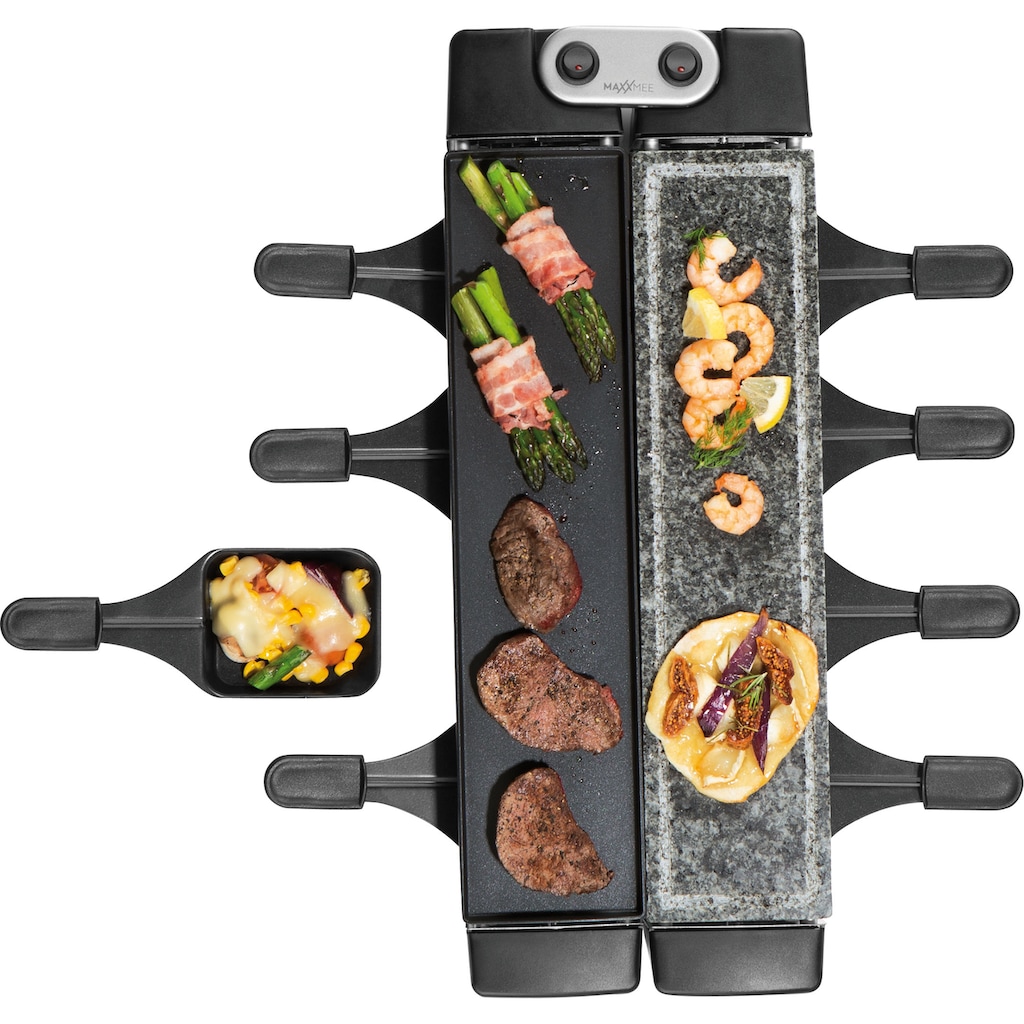 MAXXMEE Raclette »für 8 Personen 1100W«, 8 St. Raclettepfännchen, 1100 W