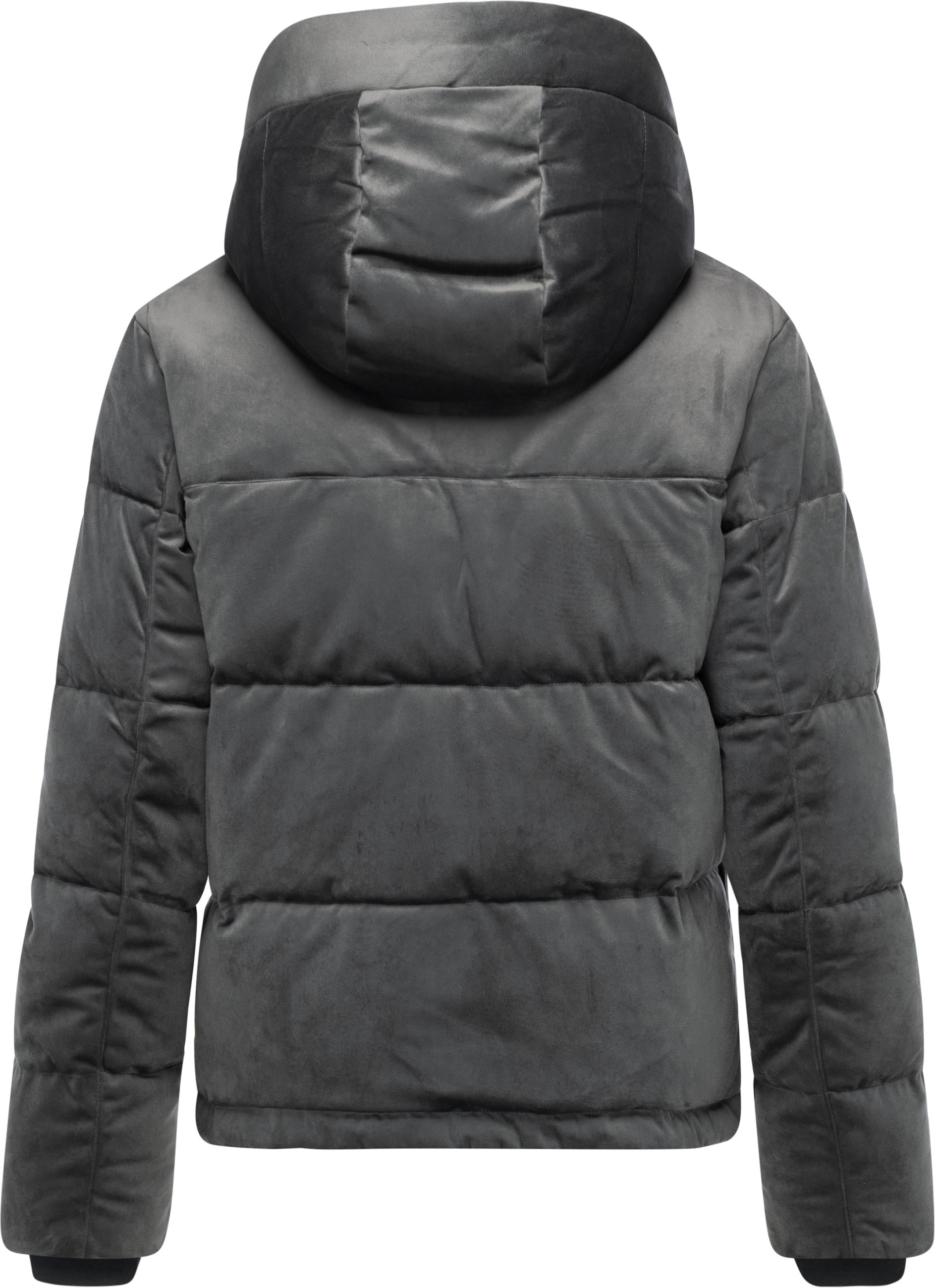 Ragwear Steppjacke »Roobie Velvet YOUMODO«, mit Kapuze, Gesteppte Winterjacke in Samtoptik mit Kapuze